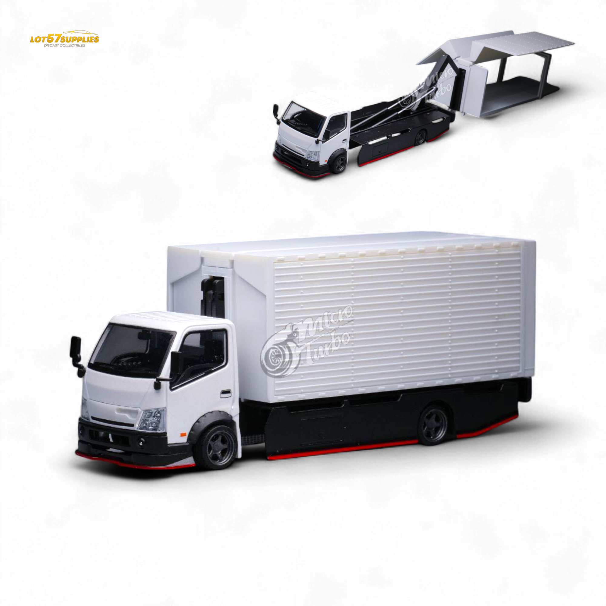 MicroTurbo HINO 300 Custom Wing Truck Limited to 1,000 Pcs & Stickers Included 1:64