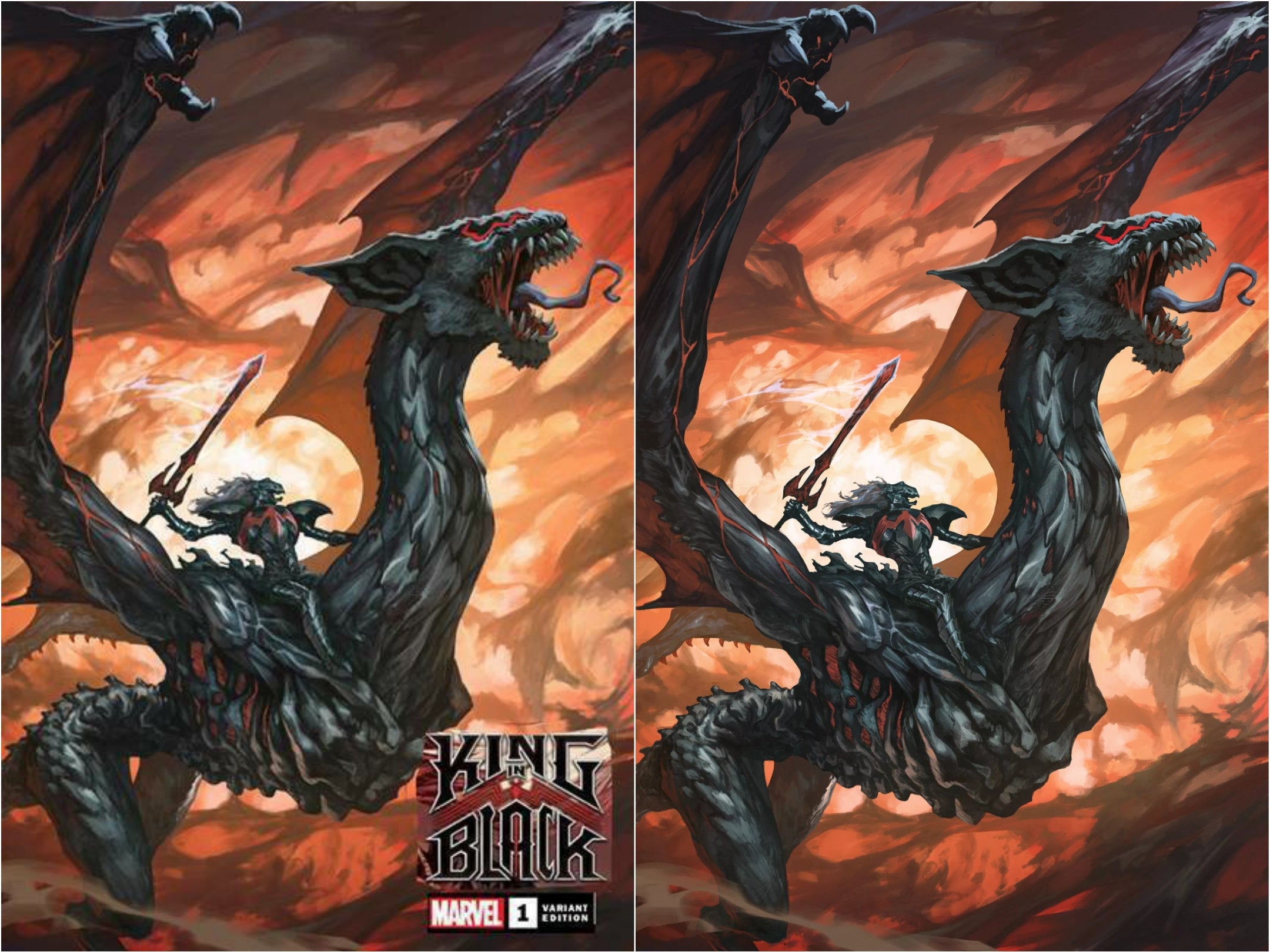 KING IN BLACK #1 SSCO SKAN SRISUWAN KNULL DRAGON TRADE DRESS & VIRGIN  2020VARIANT SET