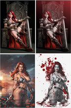 Load image into Gallery viewer, RED SONJA: EMPIRE OF THE DAMNED #1 (IVAN TALAVERA/CEDRIC POULAT EXCLUSIVE VIRGIN VARIANT A &amp; B SETS)