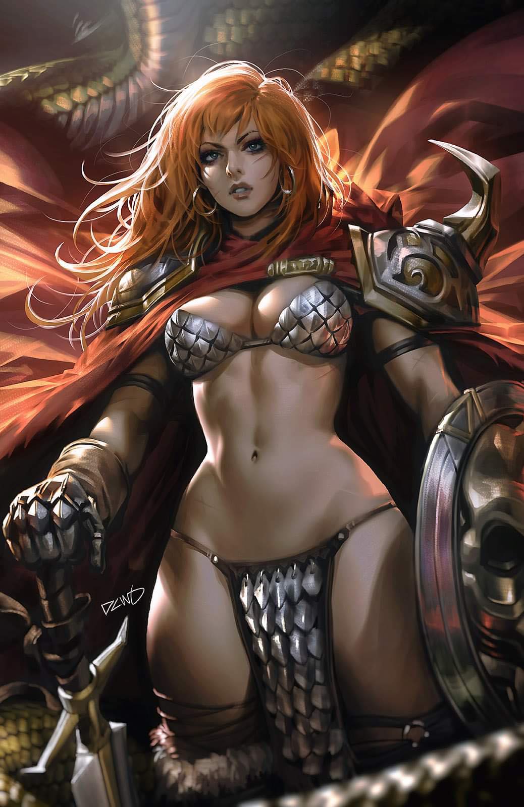 RED SONJA #8 (DERRICK CHEW EXCLUSIVE VIRGIN VARIANT) COMIC BOOK ~ Dynamite