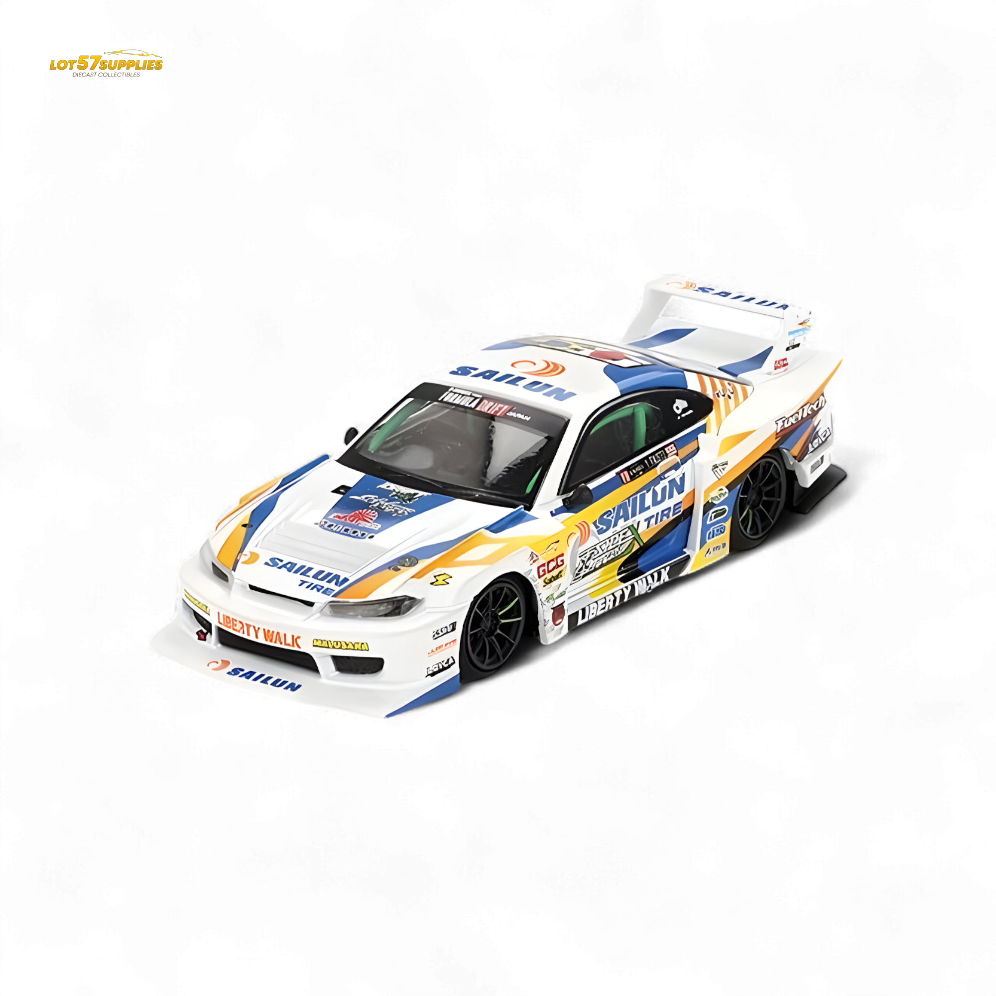 Mini-GT Nissan LB-Super Silhouette S15 Silvia 2023 Formula Drift Japan #895 1:64