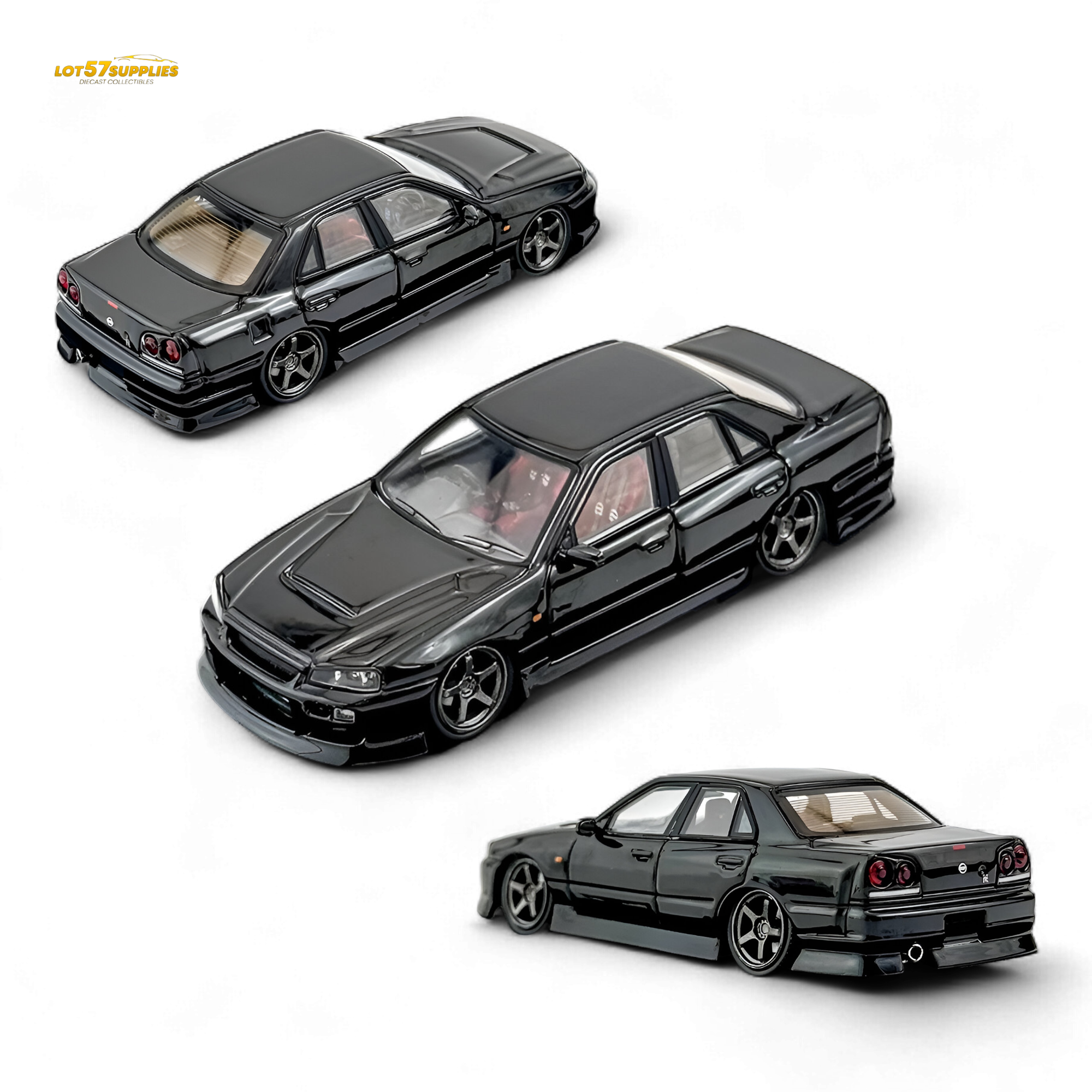 Mortal ER34 SKYLINE URAS Metallic Black 1:64