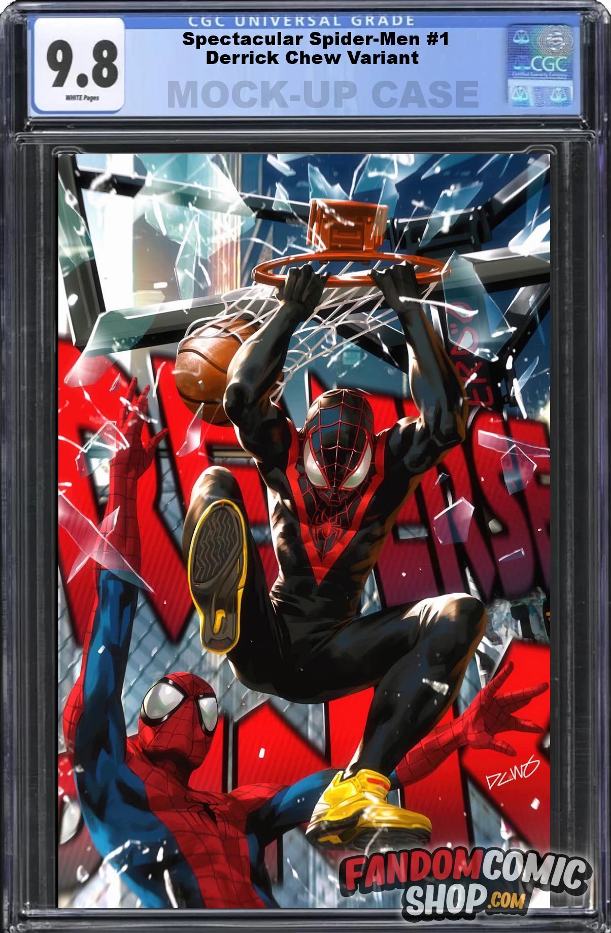 SPECTACULAR SPIDER-MEN #1 (DERRICK CHEW EXCLUSIVE VIRGIN VARIANT) ~ CGC Graded 9.8