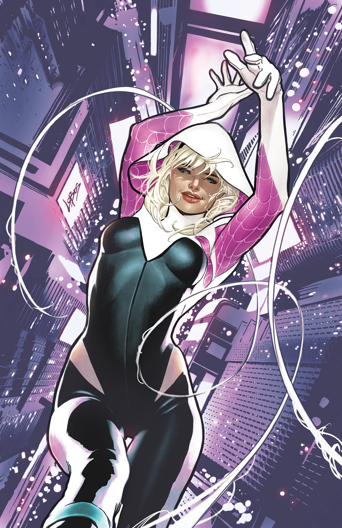 SPIDER-GWEN: THE GHOST-SPIDER #1 (PABLO "LOBOS" VILLALOBOS 1:50 VIRGIN VARIANT) COMIC BOOK