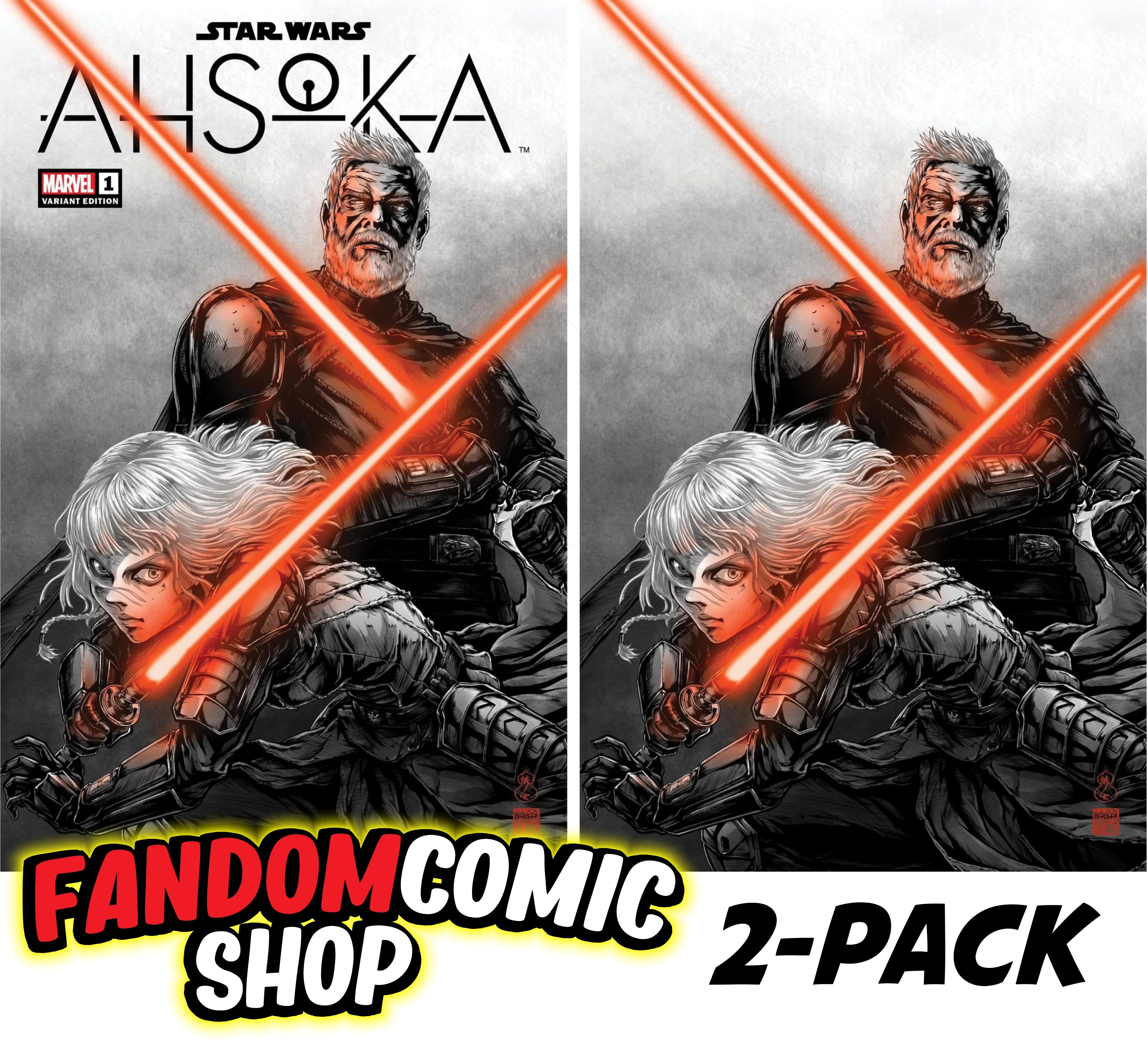 STAR WARS: AHSOKA #1 (TAKASHI OKAZAKI EXCLUSIVE TRADE/VIRGIN VARIANT SET)(PART 1 OF 8 ~ BAYLAN SKOLL & SHIN HATI)