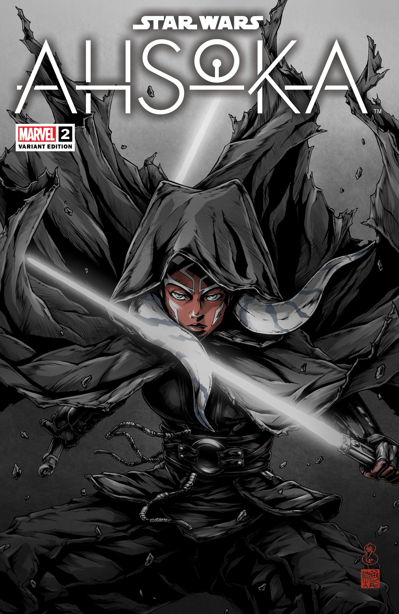 STAR WARS: AHSOKA #2 (TAKASHI OKAZAKI EXCLUSIVE VARIANT)(PART 2 OF 8) ~ Marvel