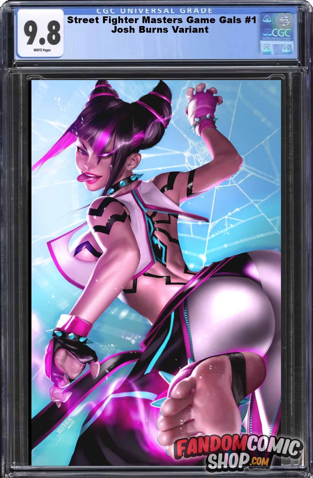 STREET FIGHTER MASTERS: GAME GALS #1 (JOHN BURNS EXCLUSIVE VIRGIN VARIANT A) ~ CGC Graded 9.8