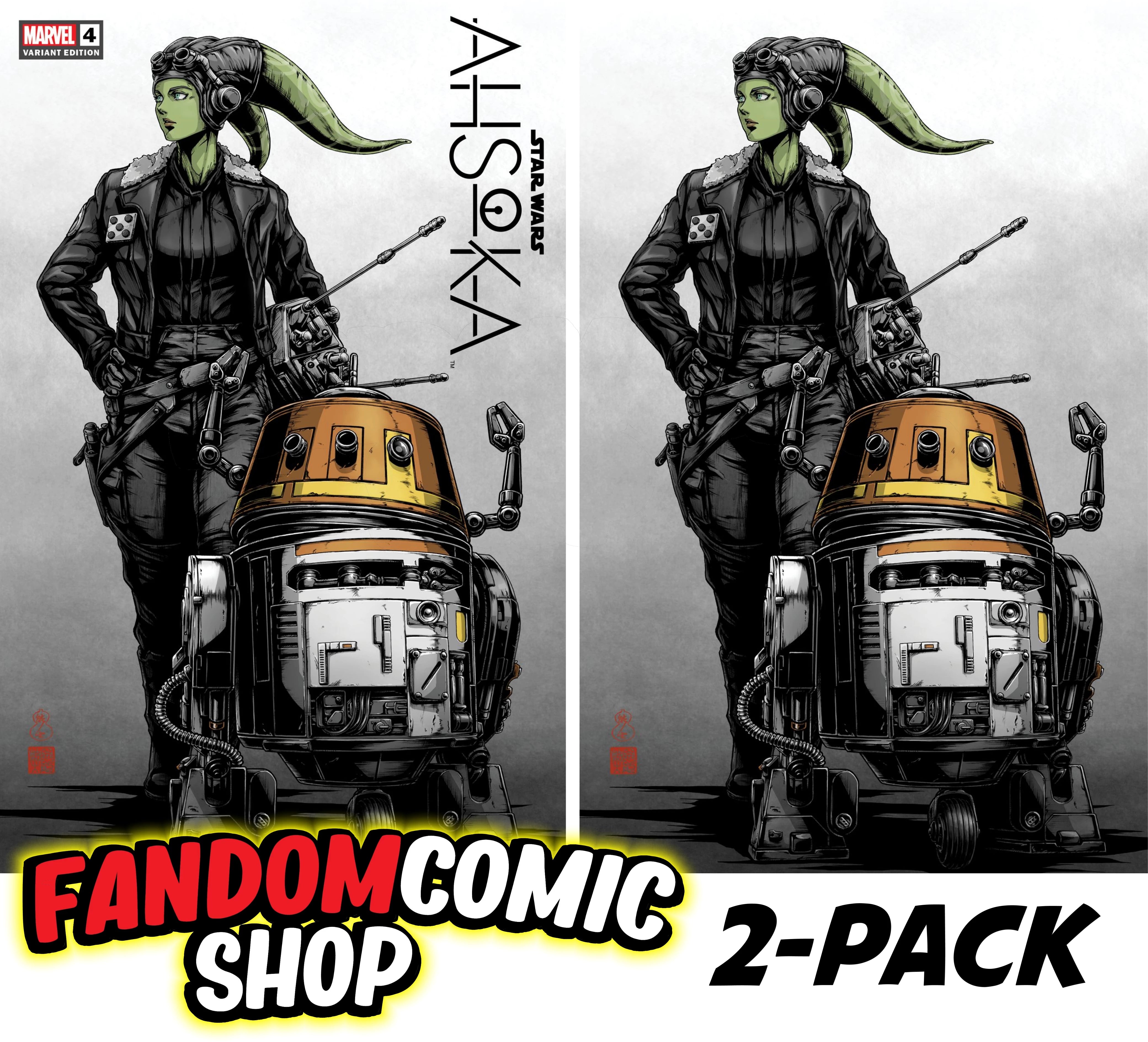 STAR WARS: AHSOKA #4 (TAKASHI OKAZAKI EXCLUSIVE TRADE/VIRGIN VARIANT SET)(PART 4 OF 8 ~ HERA/CHOPPER)