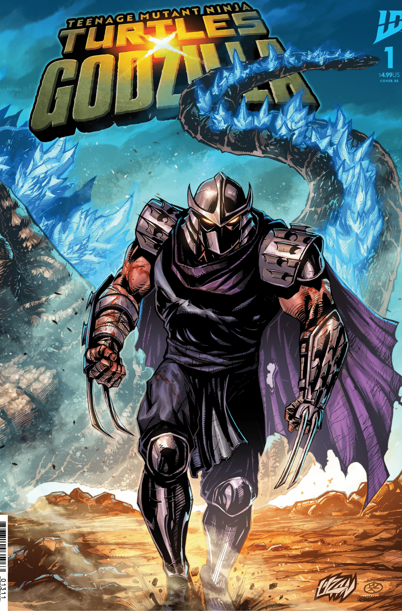 Teenage Mutant Ninja Turtles x Godzilla #1 - Franck Uzan Variant - Right Side Wrap-Around (11/12/25)