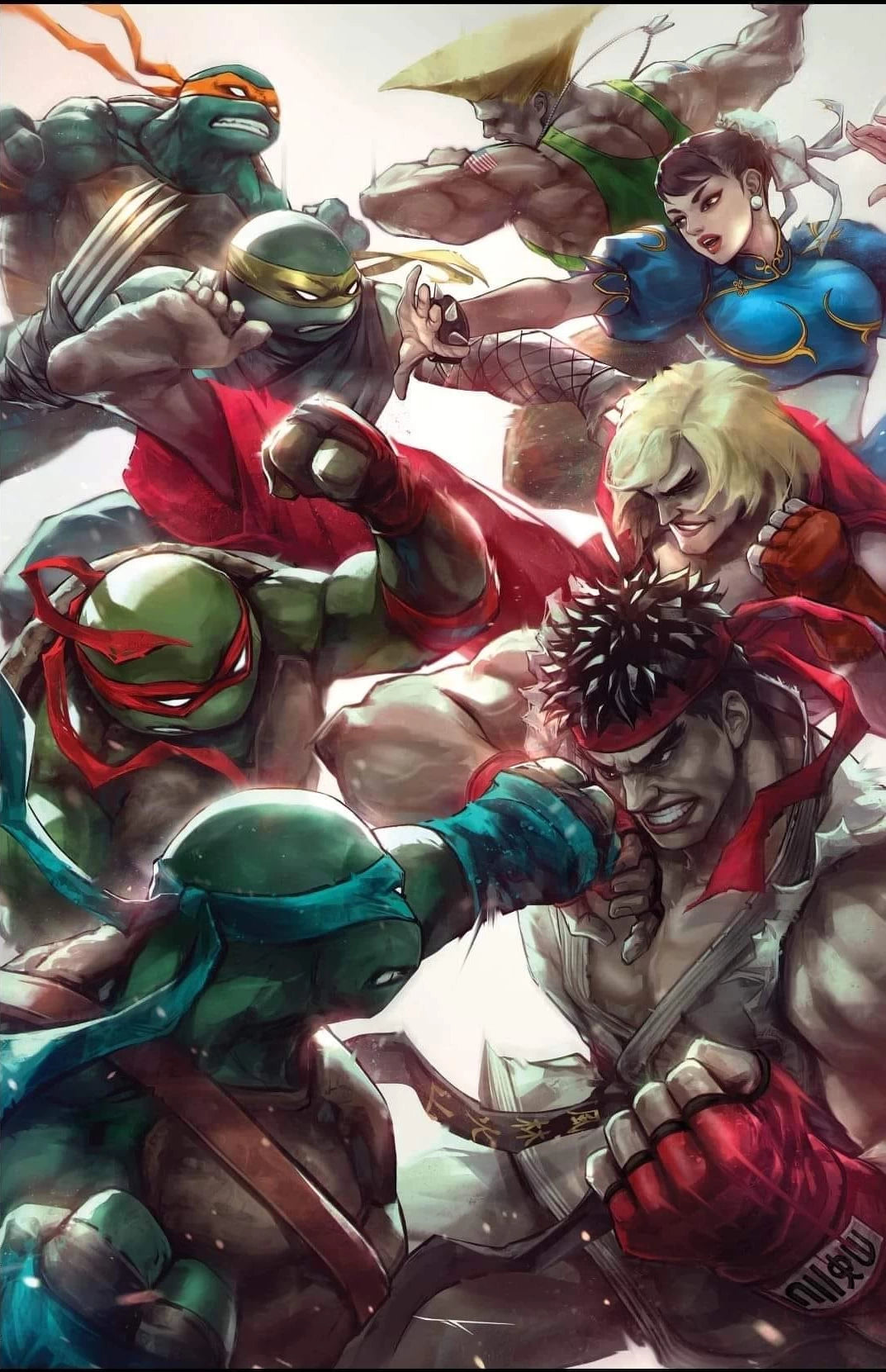 TMNT vs. STREET FIGHTER #1 (IVAN TAO EXCLUSIVE VIRGIN VARIANT COVER)