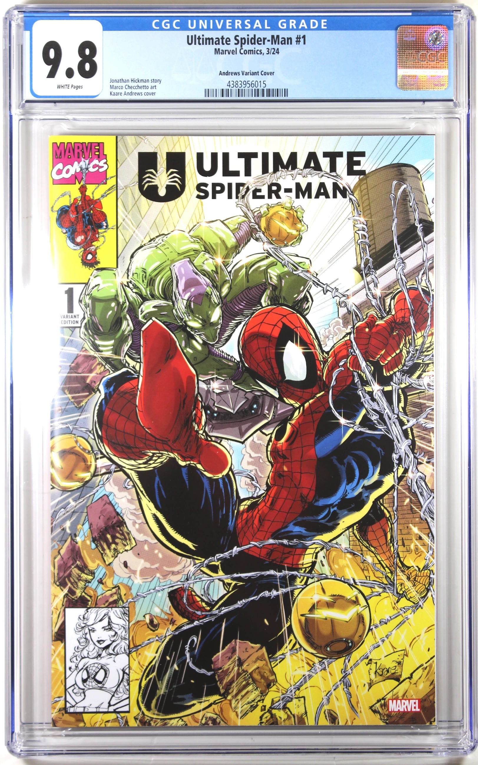 ULTIMATE SPIDER-MAN #1 (KAARE ANDREWS EXCLUSIVE VARIANT) COMIC ~ CGC Graded 9.8