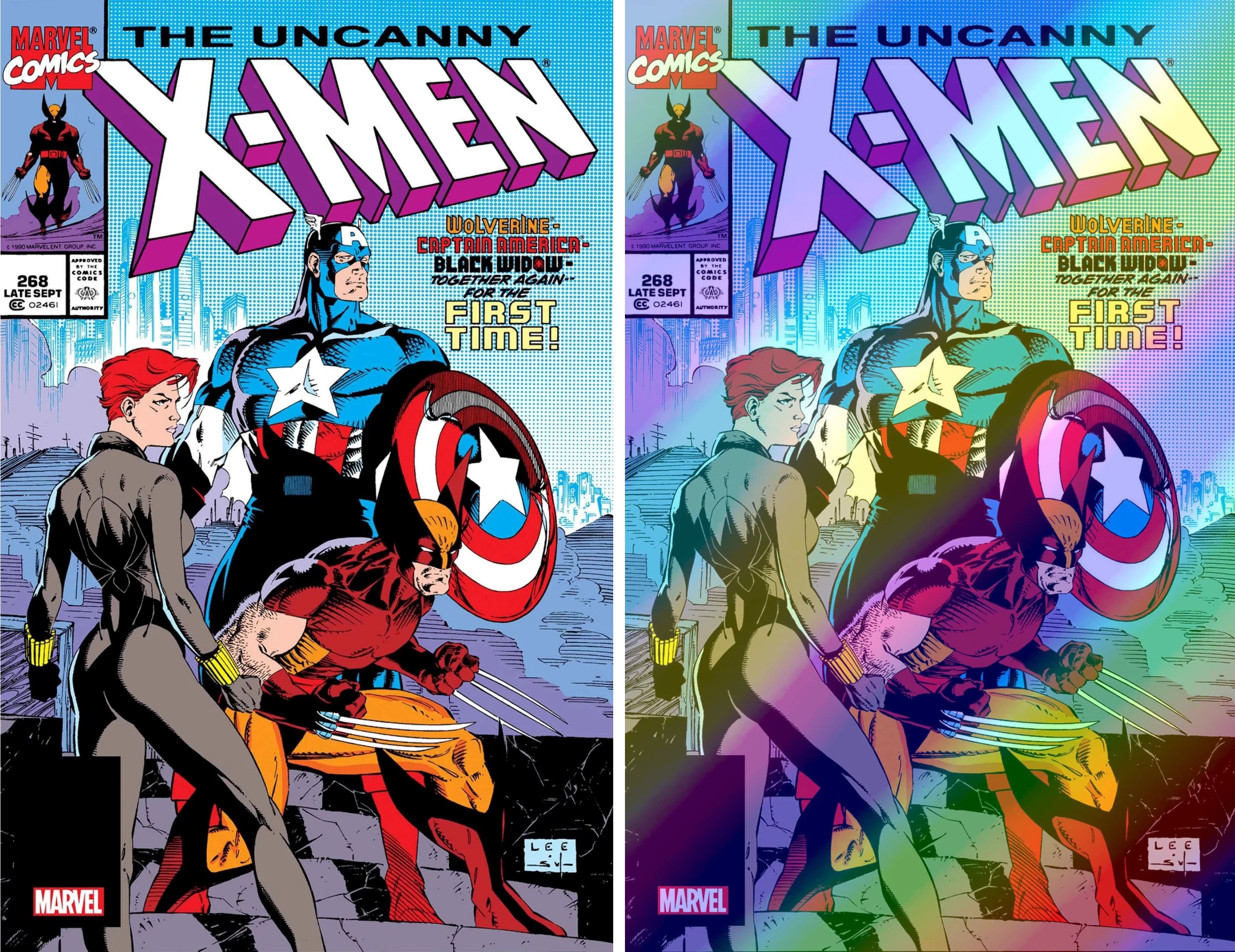 UNCANNY X-MEN #268 FACSIMILE EDITION (JIM LEE MAIN MAIN/FOIL VARIANT SET)