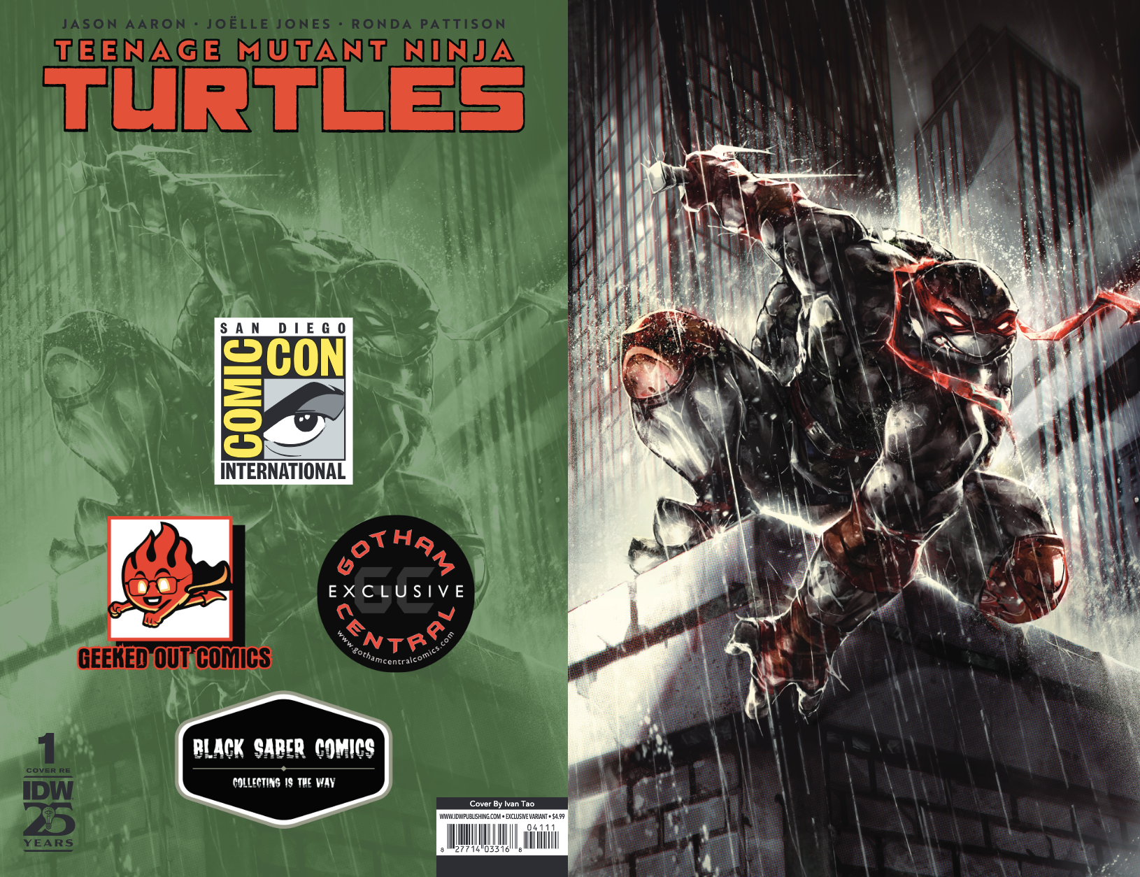 Teenage Mutant Ninja Turtles (2024) #1 Variant Ivan Tao ltd to 600 SDCC Black Saber Comics Exclusive