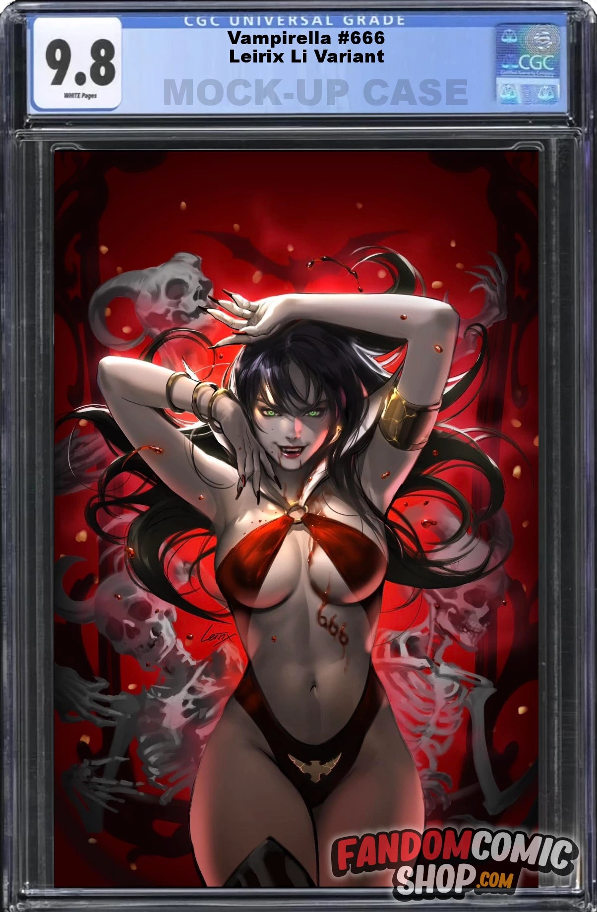 VAMPIRELLA #666 (LEIRIX LI EXCLUSIVE VIRGIN VARIANT A) ~ CGC Graded 9.8