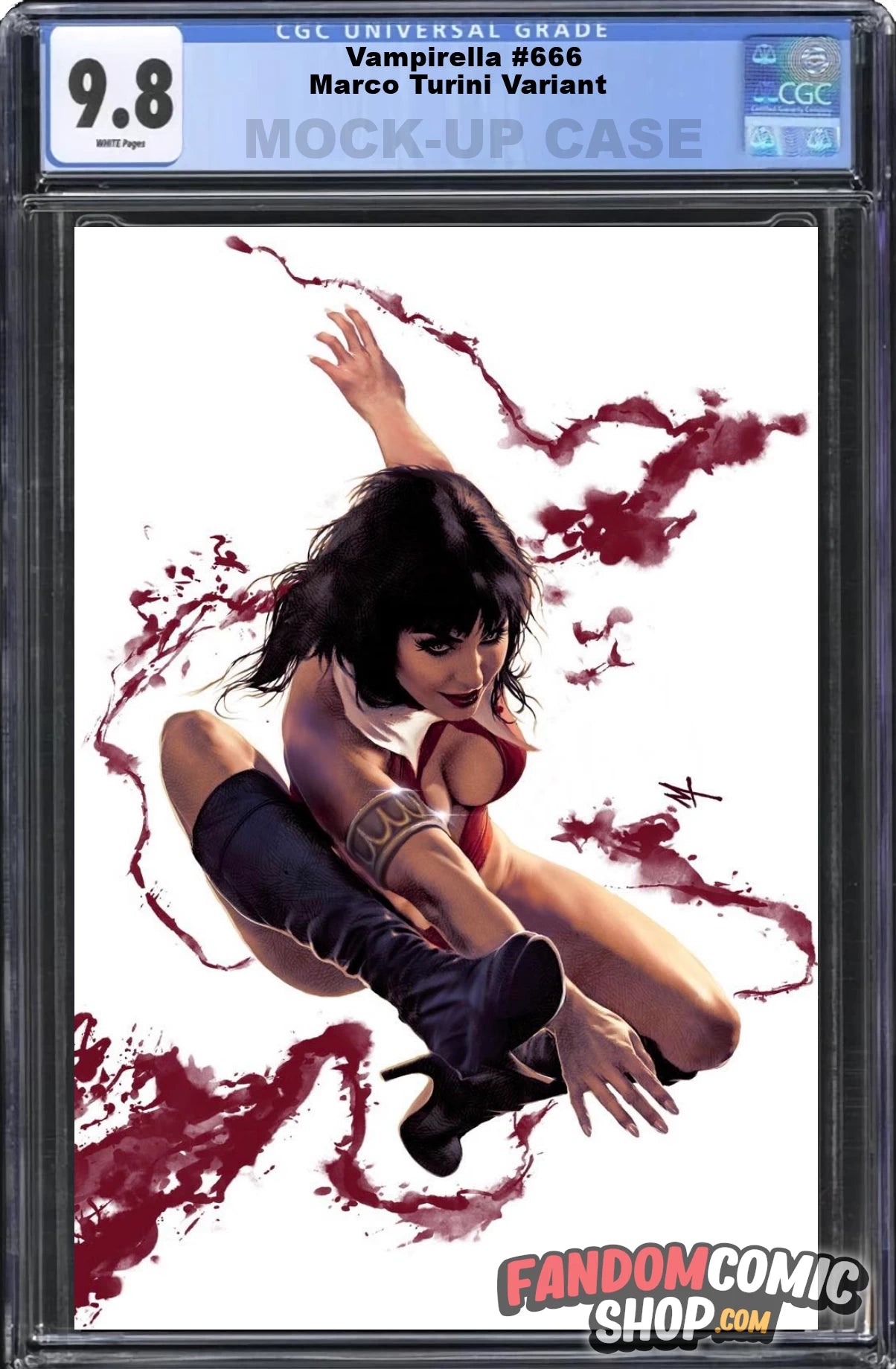 VAMPIRELLA #666 (MARCO TURINI EXCLUSIVE VIRGIN VARIANT B) ~ CGC Graded 9.8