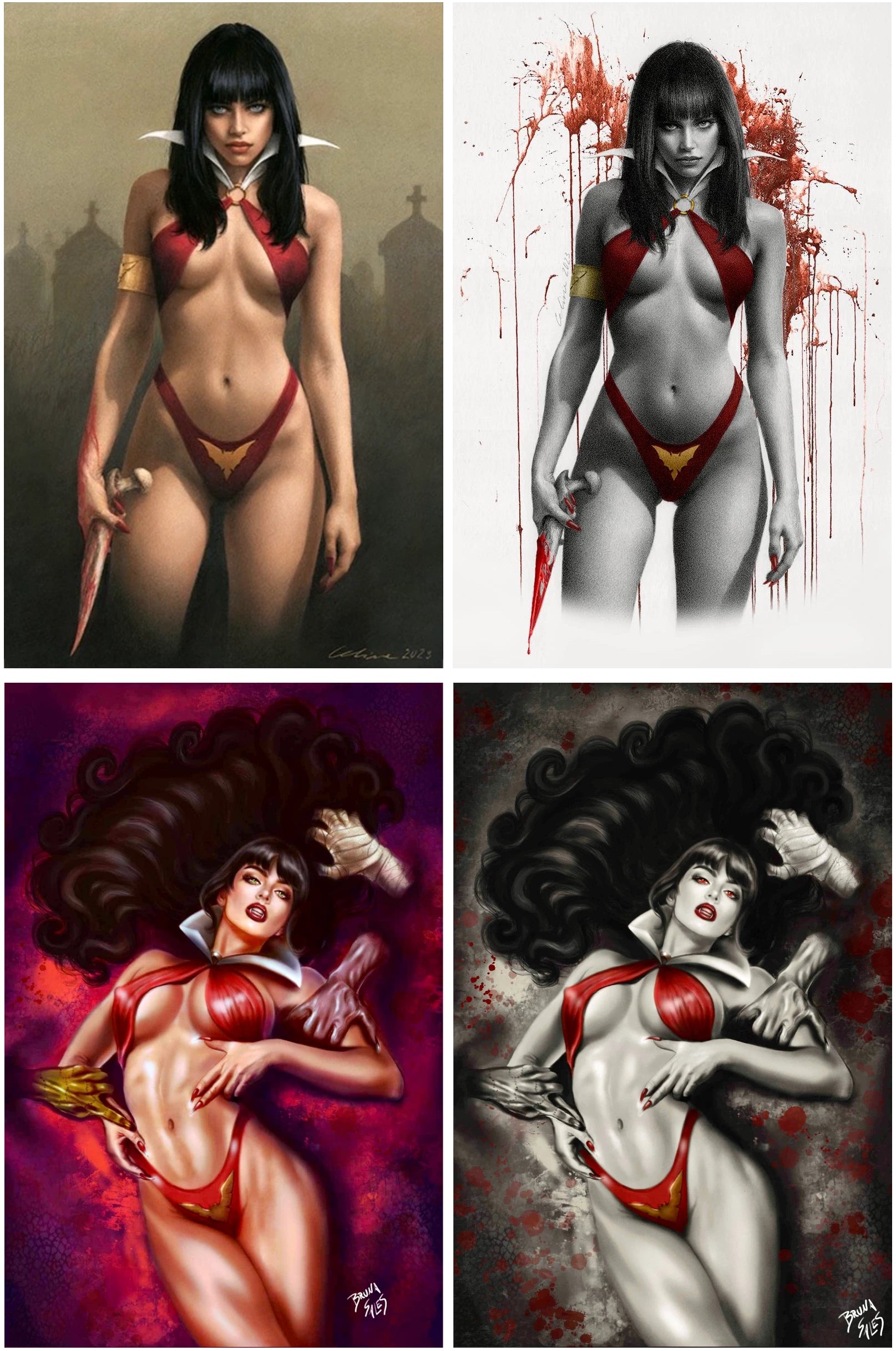 VAMPIRELLA/DRACULA: RAGE #5 (CELINA/BRUNA SALES EXCLUSIVE VIRGIN VARIANT 4-PACK SET)