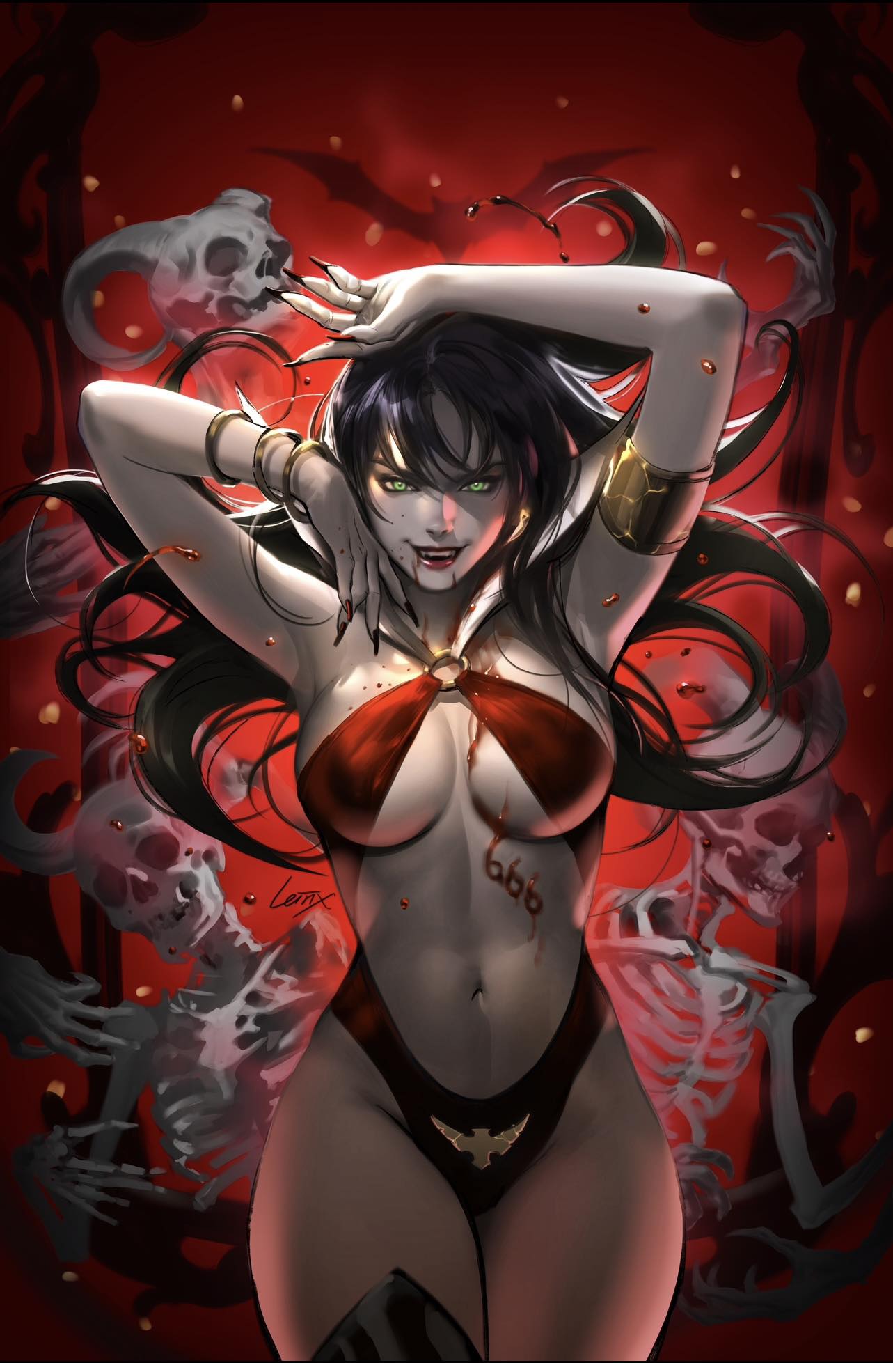 VAMPIRELLA #666 (LEIRIX LI EXCLUSIVE VIRGIN VARIANT A) ~ Dynamite