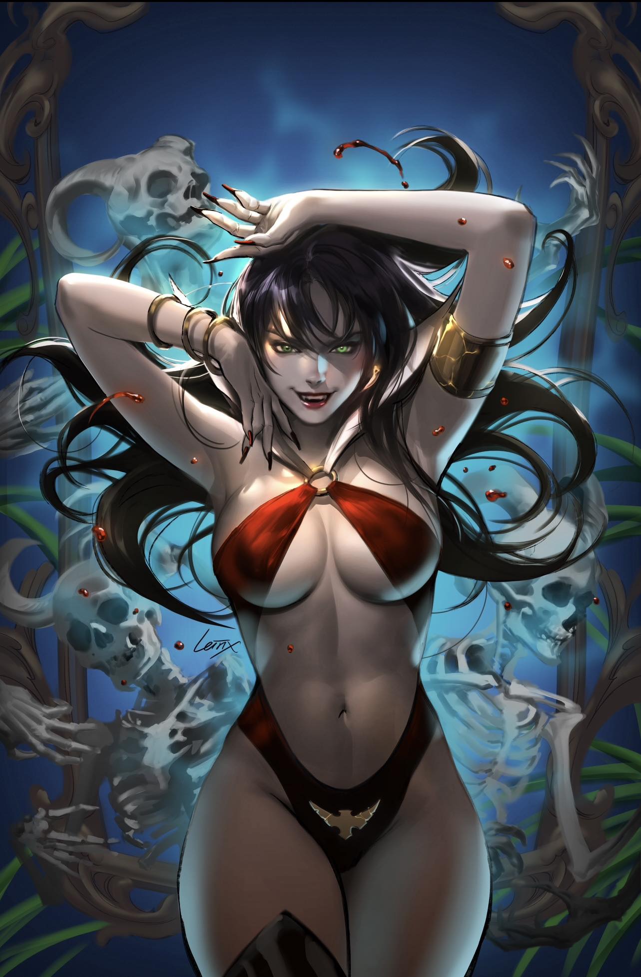 VAMPIRELLA #666 (LEIRIX LI EXCLUSIVE VIRGIN VARIANT B)(LMTD 333 w/COA) ~ Dynamite