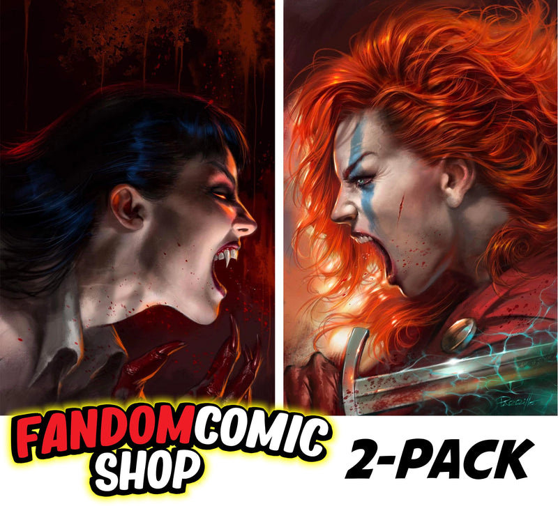 VAMPIRELLA #669 & RED SONJA: EMPIRE OF THE DAMNED #2 (LUCIO PARRILLO EXCLUSIVE SET A)(LIMITED TO 500) ~ Dynamite