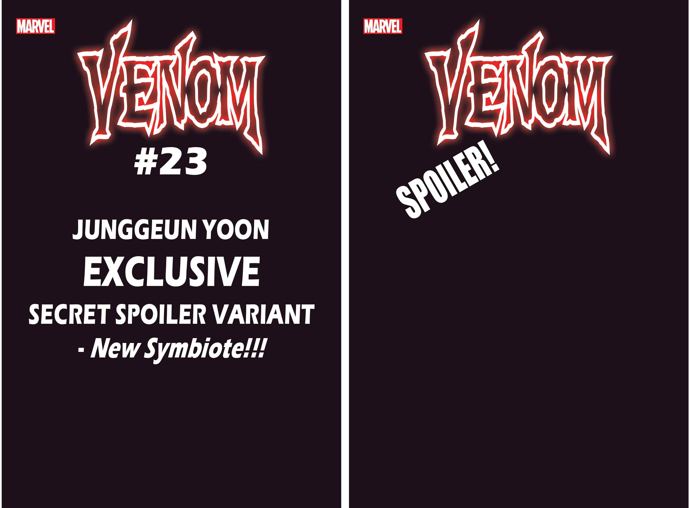 VENOM #23 (JUNGGEUN YOON NEW SYMBIOTE EXCLUSIVE & CAFU SPOILER VARIANT SET)