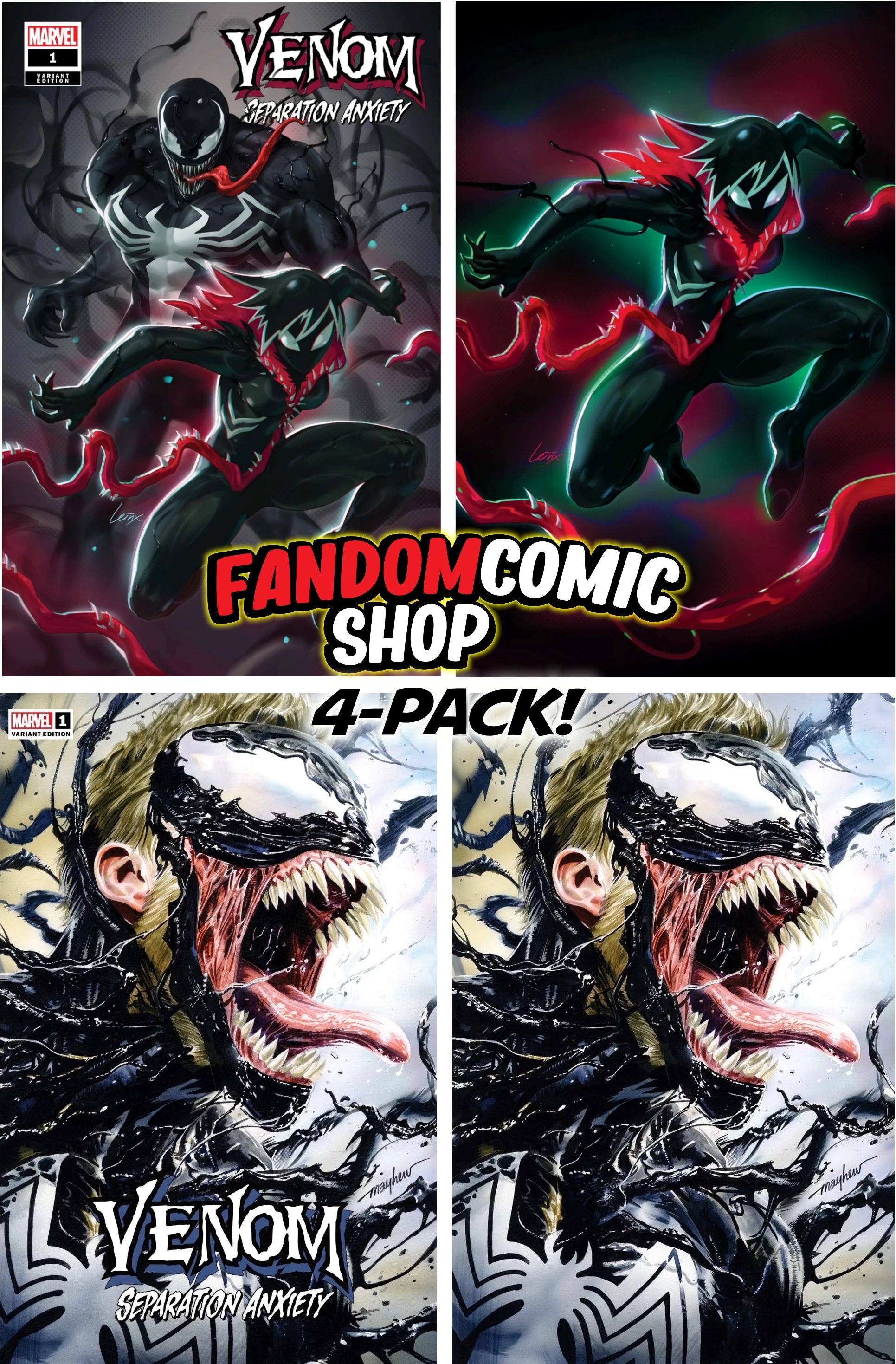 VENOM: SEPARATION ANXIETY #1 (MIKE MAYHEW/LEIRIX LI EXCLUSIVE TRADE/VIRGIN VARIANT SET)