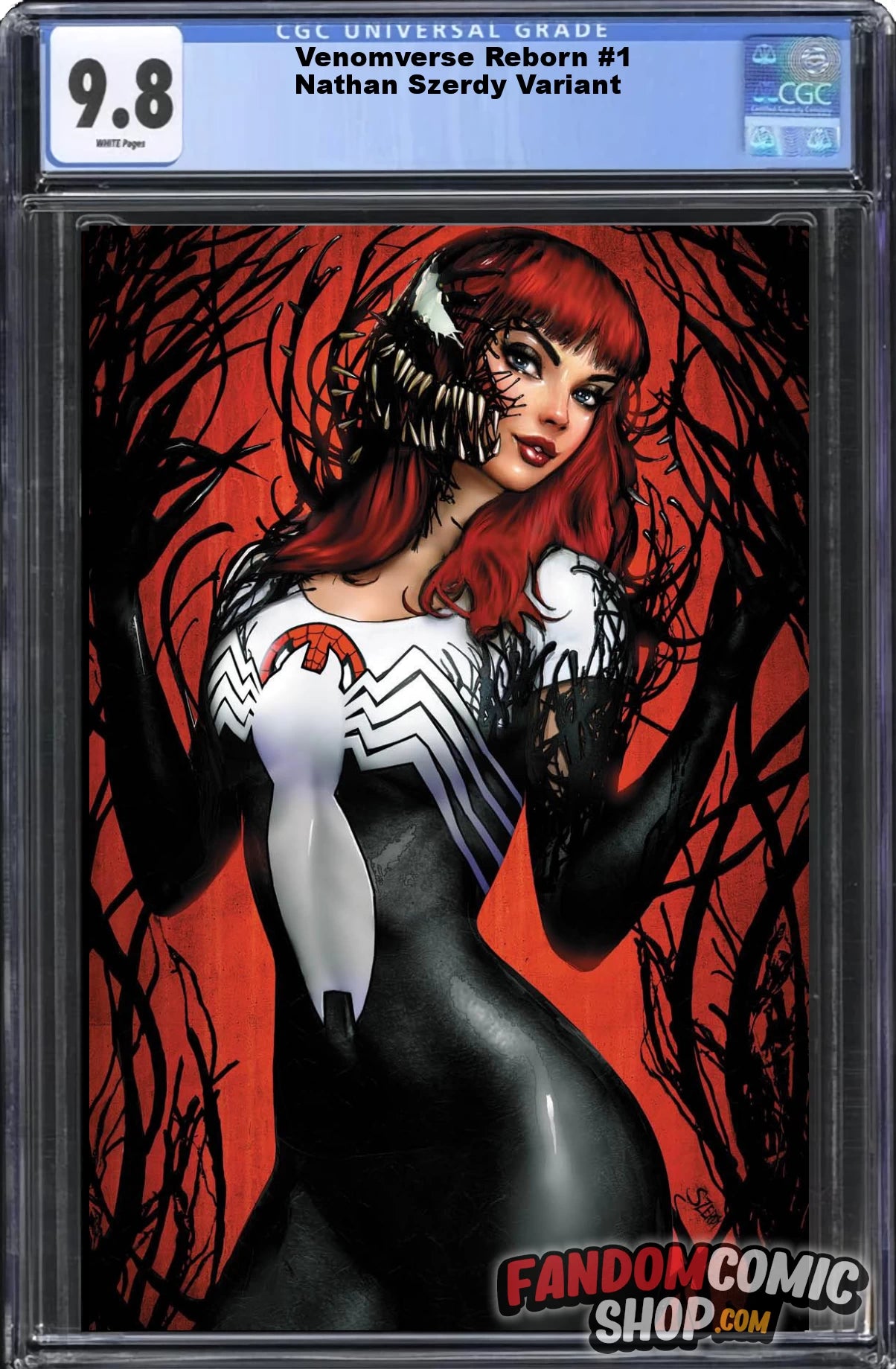 VENOMVERSE REBORN #1 (NATHAN SZERDY EXCLUSIVE VIRGIN VARIANT)(2024) ~ CGC Graded 9.8