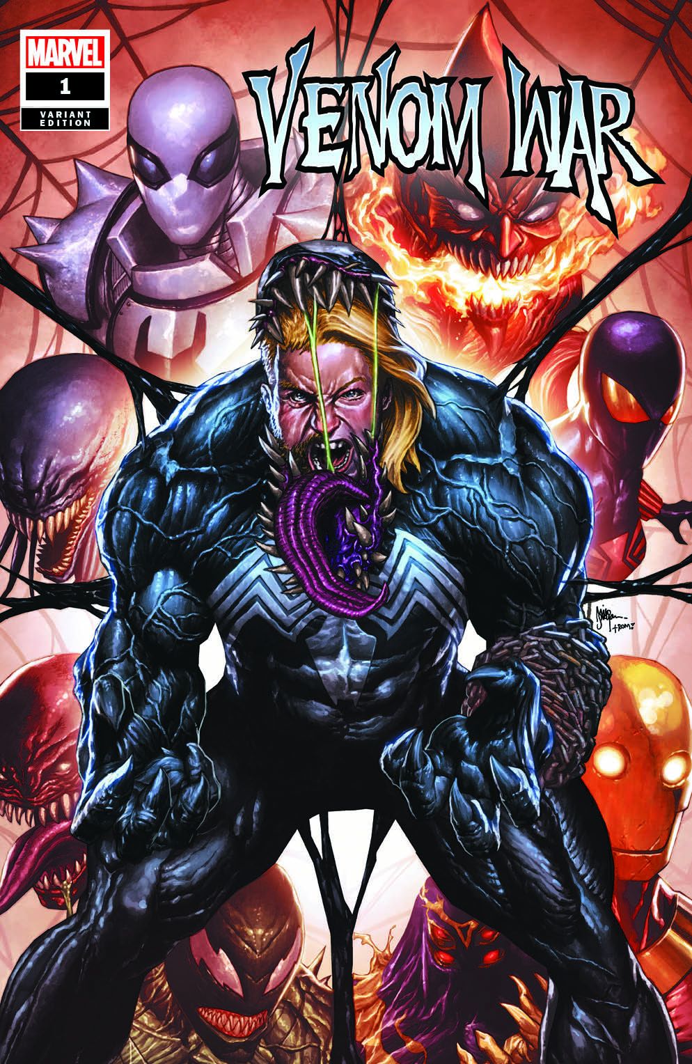 VENOM WAR #1 (MICO SUAYAN EXCLUSIVE TRADE/VIRGIN VARIANT) COMIC BOOK ~ Marvel Comics