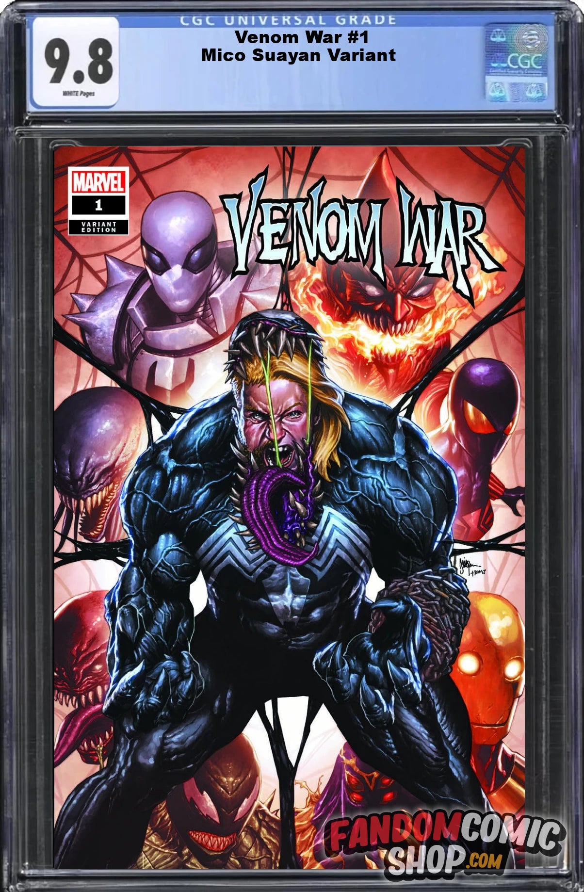 VENOM WAR #1 (MICO SUAYAN EXCLUSIVE VARIANT) COMIC BOOK ~ CGC Graded 9.8