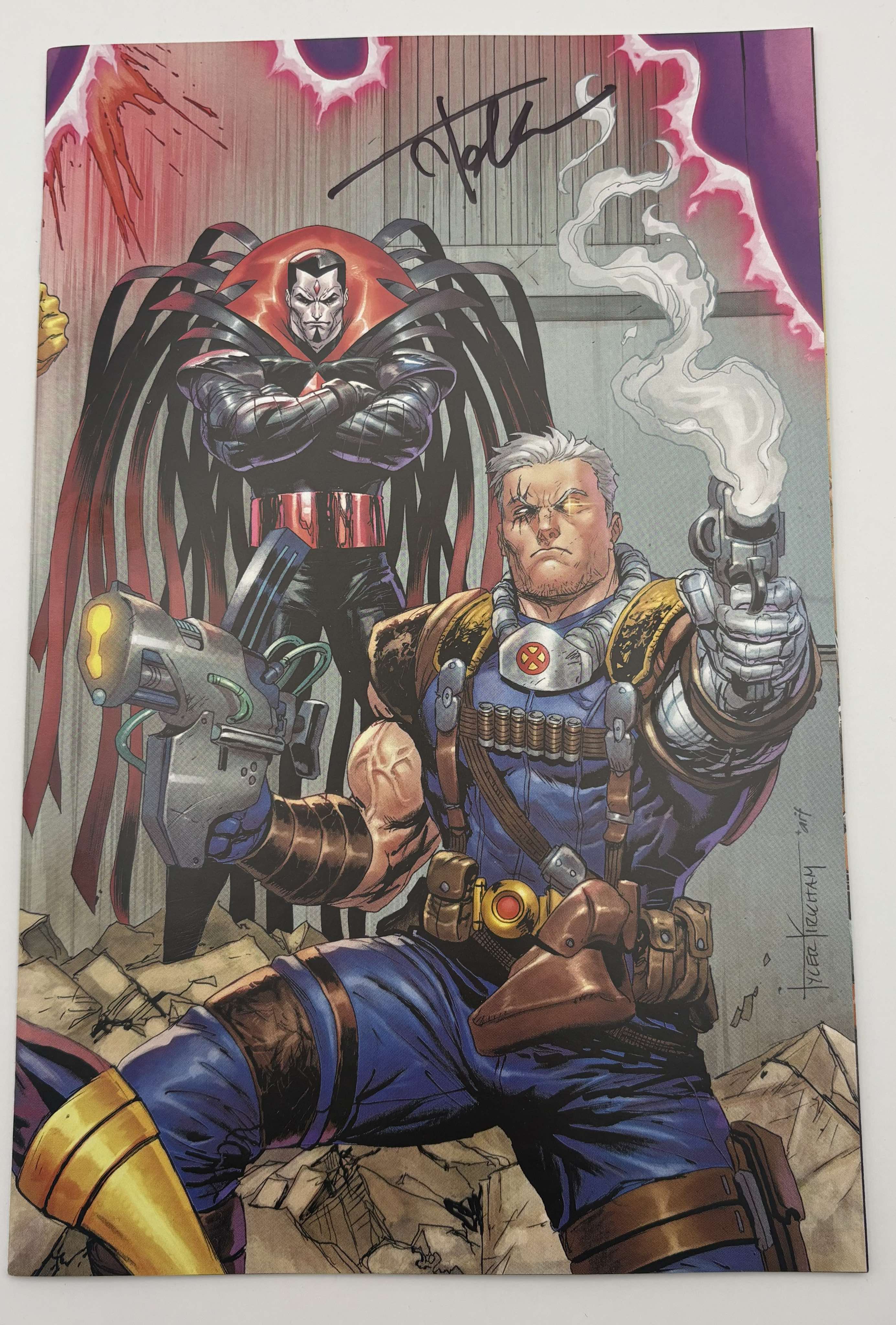 [Signed by Tyler Kirkham] Cable: Love & Chrome #1 Unknown Comics Tyler Kirkham Connecting Cover Exclusive Virgin Var (08/16/2025) [IN STOCK]