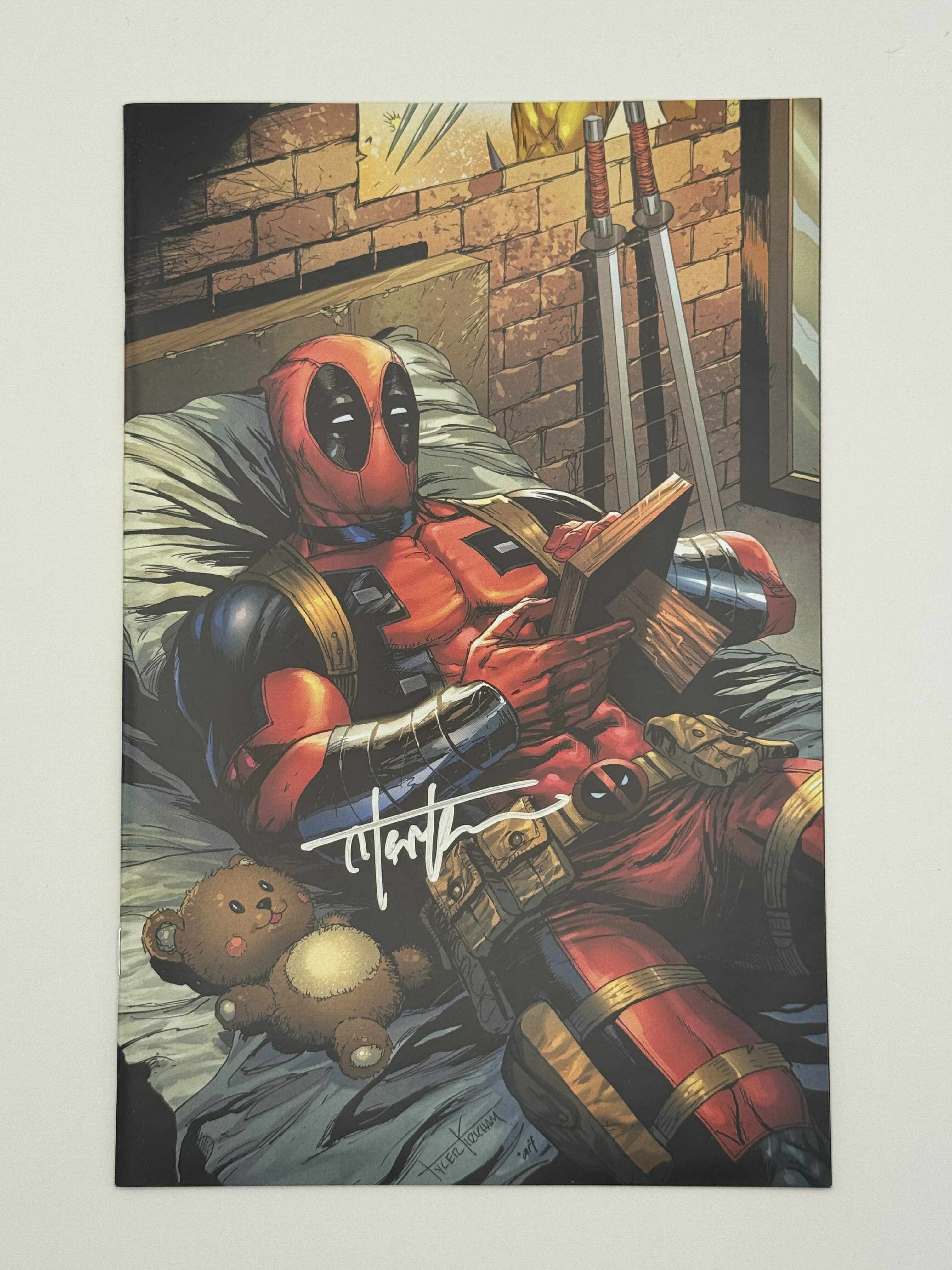 [Signed by Tyler Kirkham] DEADPOOL & WOLVERINE WWIII #1 Kirkham Unknown EXCL Virgin
