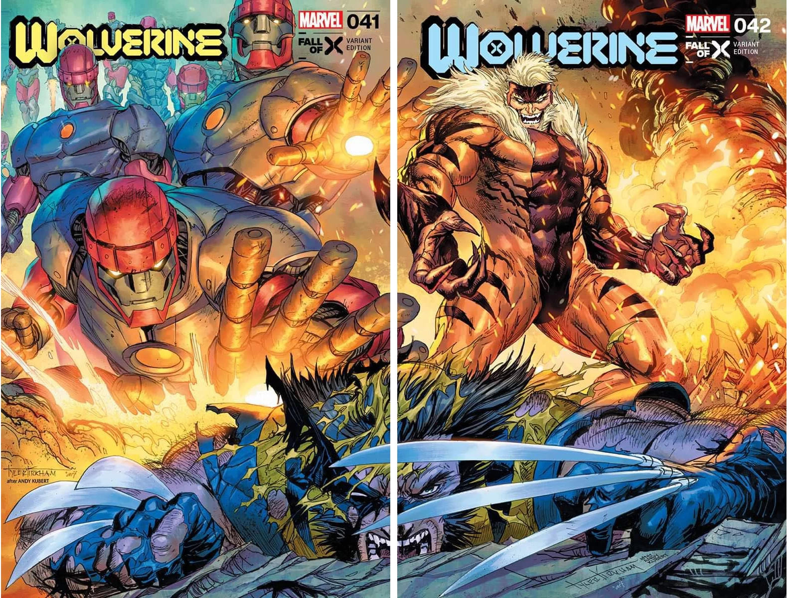 WOLVERINE #41 & 42 (TYLER KIRKHAM EXCLUSIVE CONNECTING TRADE DRESS VARIANT SET)