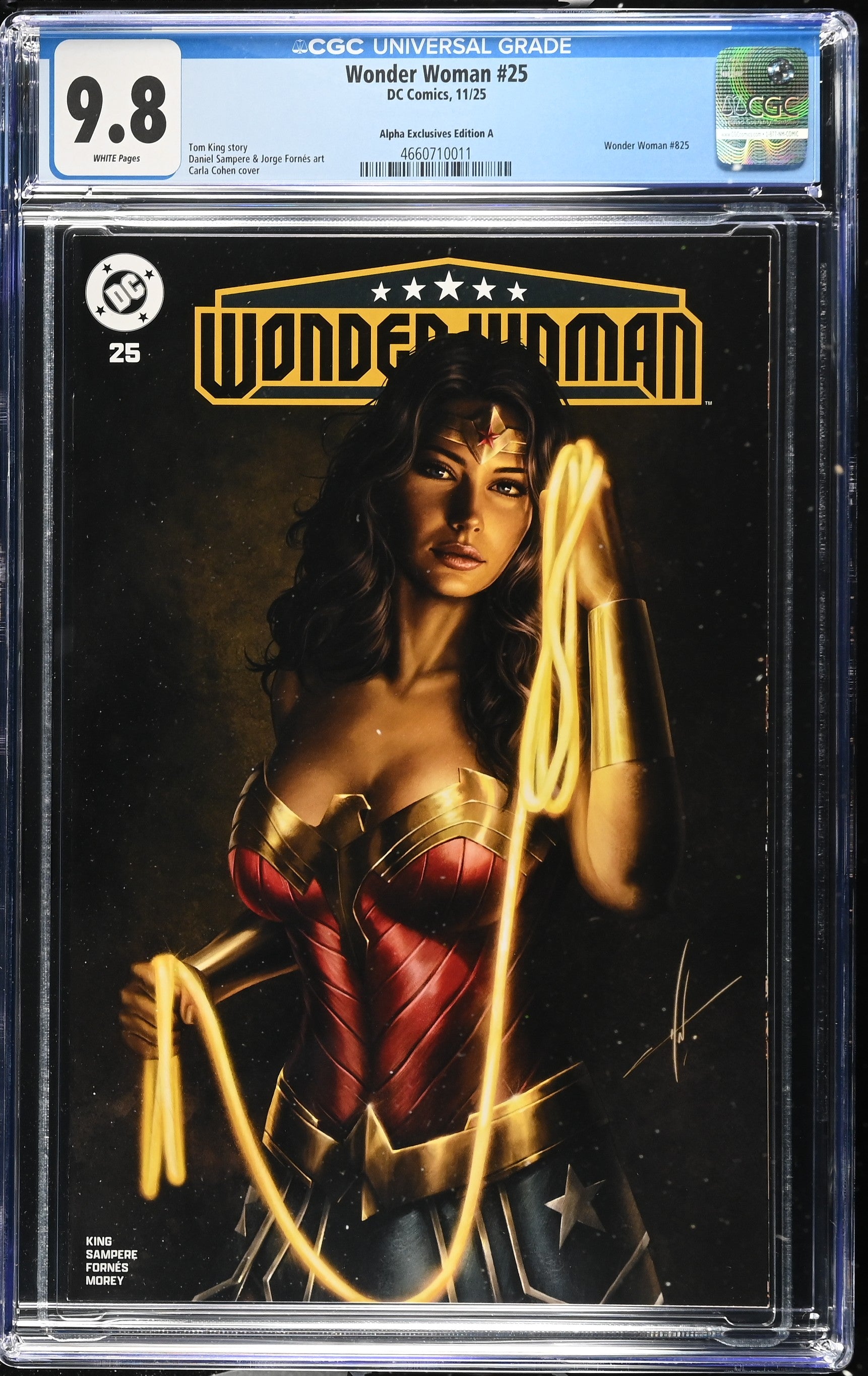 Wonder Woman #25 CGC 9.8 Carla Cohan Trade Variant 1st App Matriarch