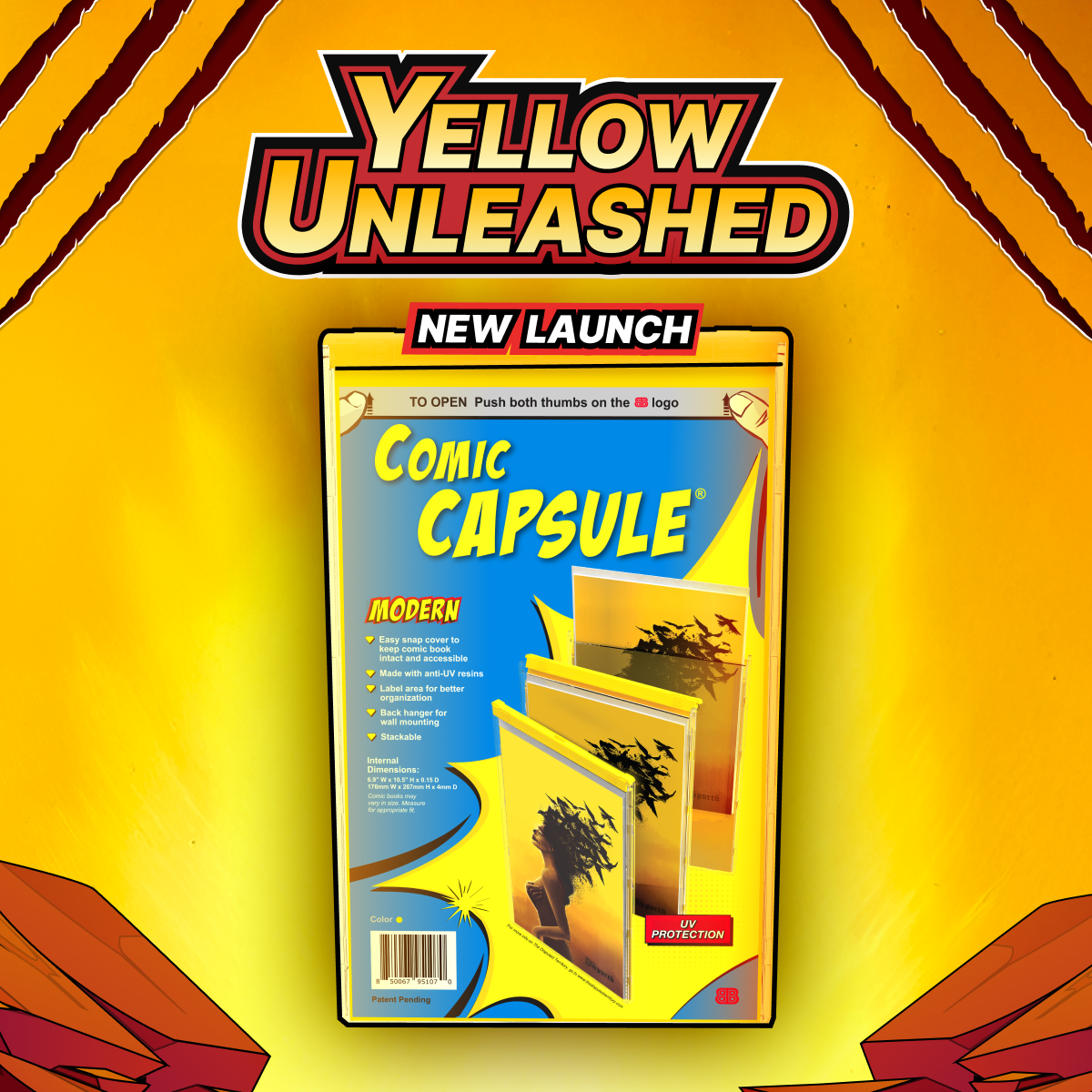 Yellow Modern Size ComicCapsule