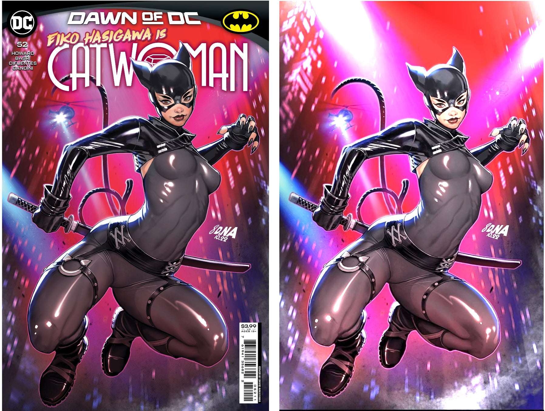 CATWOMAN #52 (DAVID NAKAYAMA COVER A & EXCLUSIVE FOIL VIRGIN VARIANT)(2023)