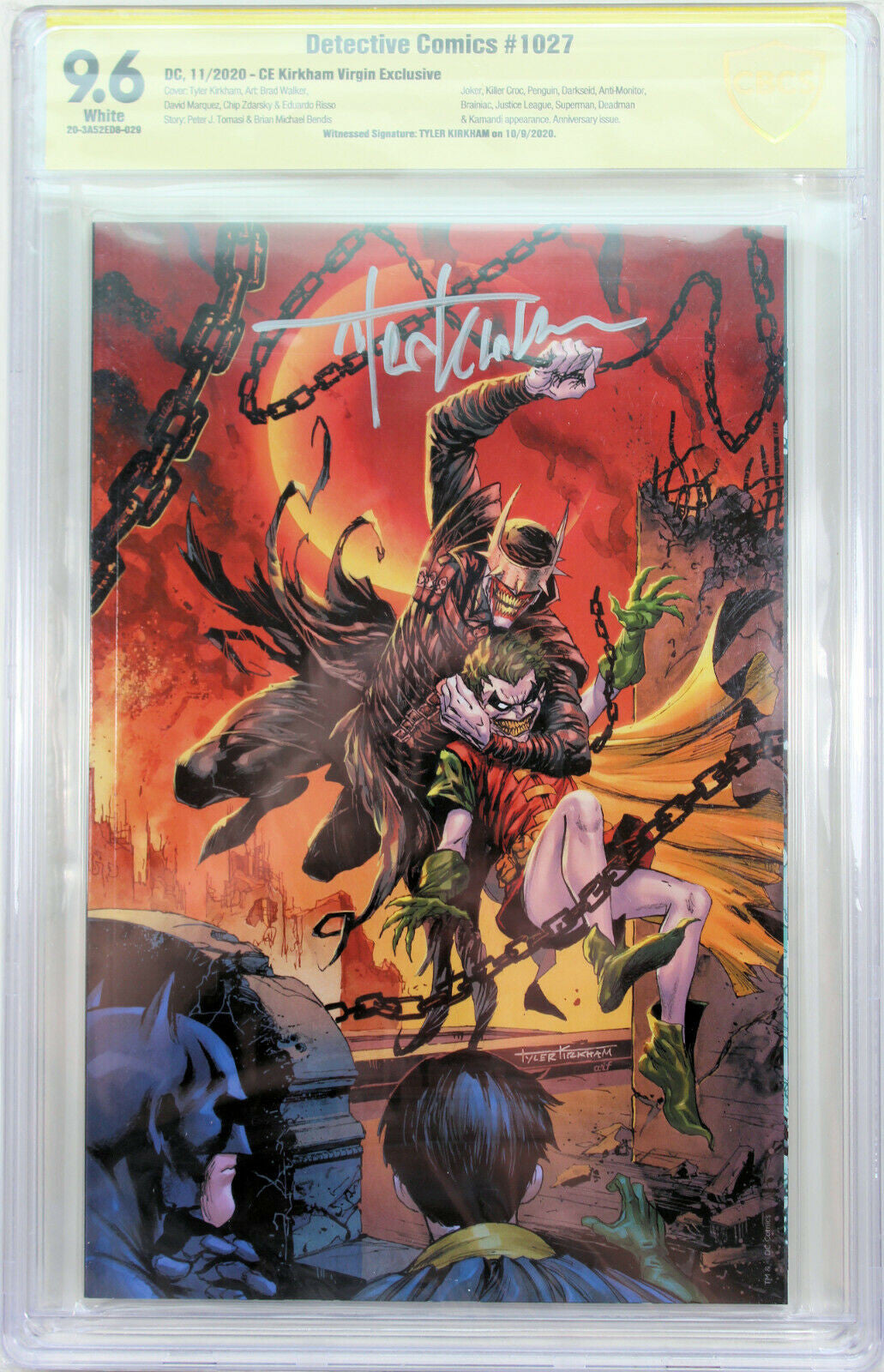 DETECTIVE COMICS #1027 (TYLER KIRKHAM SIGNED EXCLUSIVE VIRGIN VARIANT) CBCS 9.6