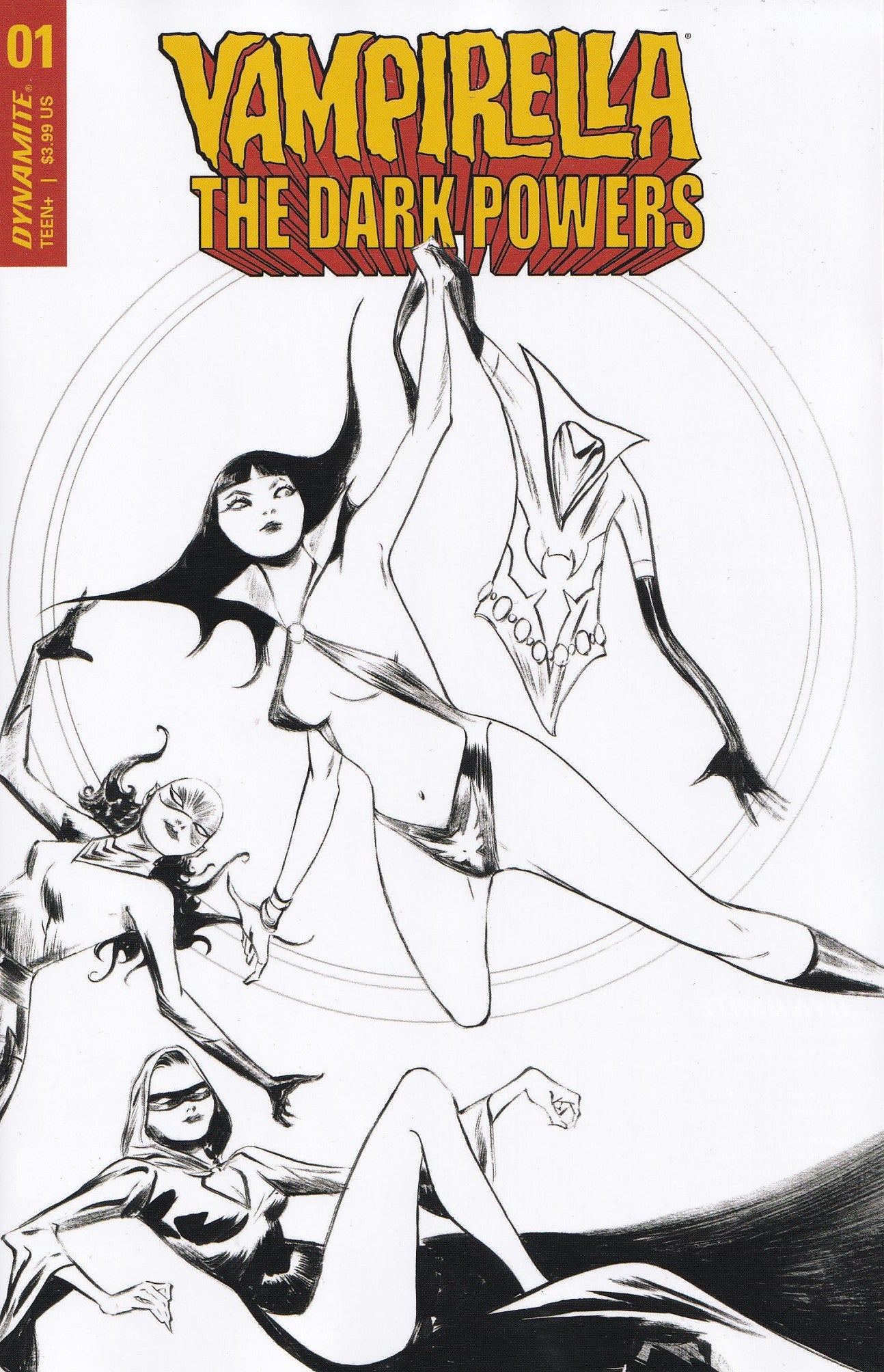 VAMPIRELLA: THE DARK POWERS #1 (JAE LEE B&W INCENTIVE VARIANT) ~ Dynamite