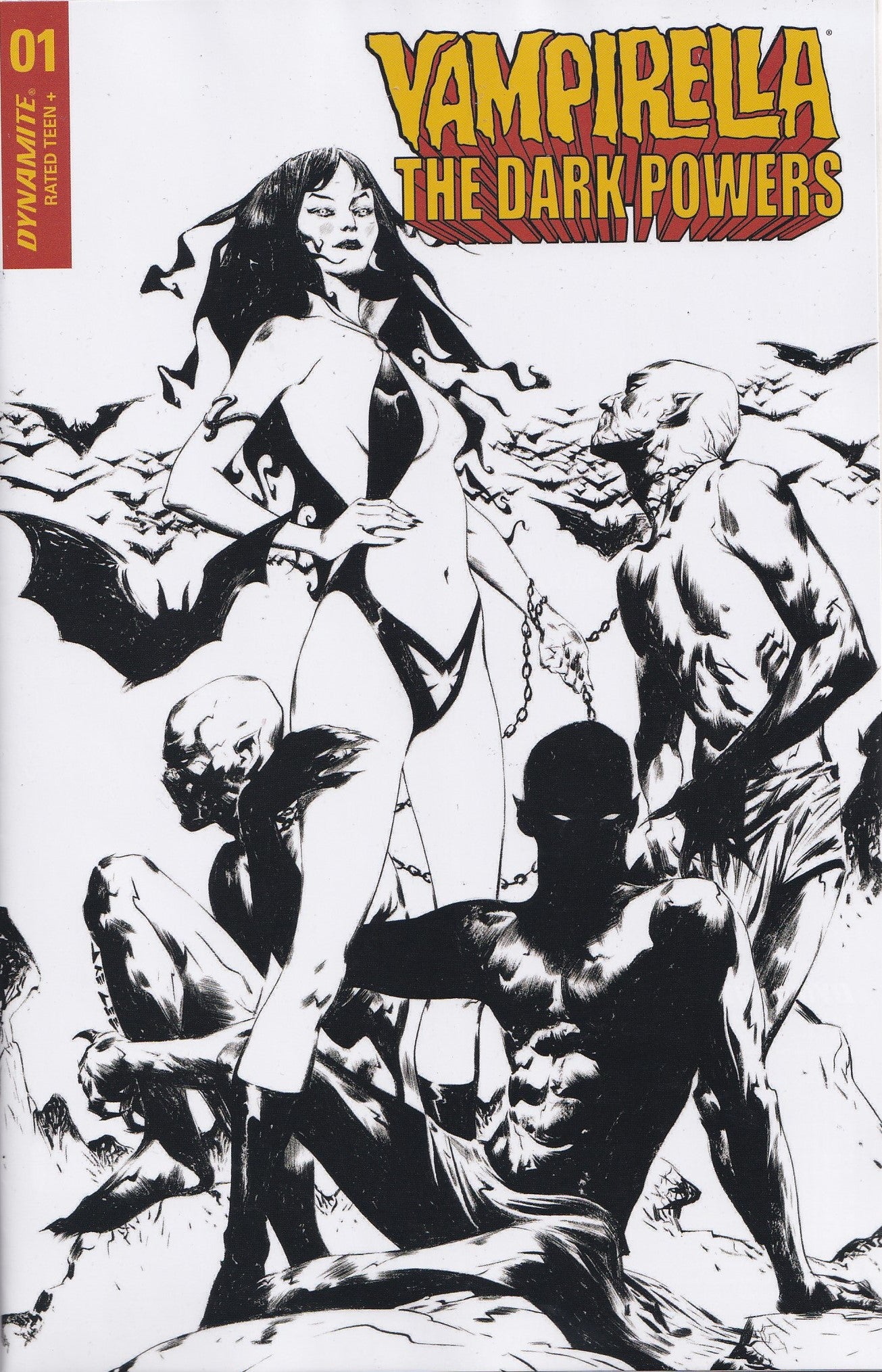 VAMPIRELLA: THE DARK POWERS #1 (JAE LEE 1:30 B&W INCENTIVE VARIANT) ~ Dynamite