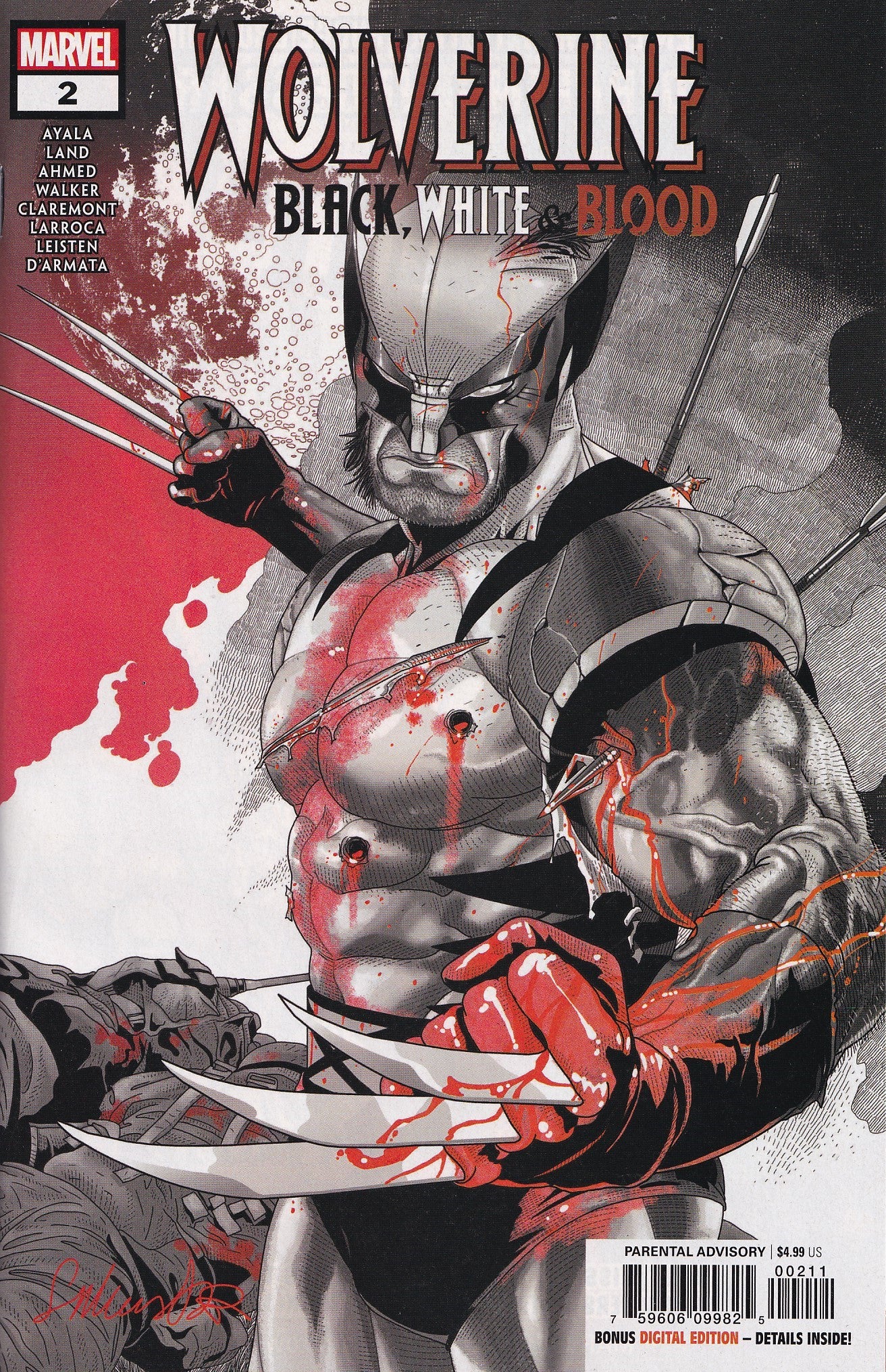 WOLVERINE: BLACK, WHITE & BLOOD #2 (LARROCA VARIANT)(2020) COMIC BOOK ~ Marvel