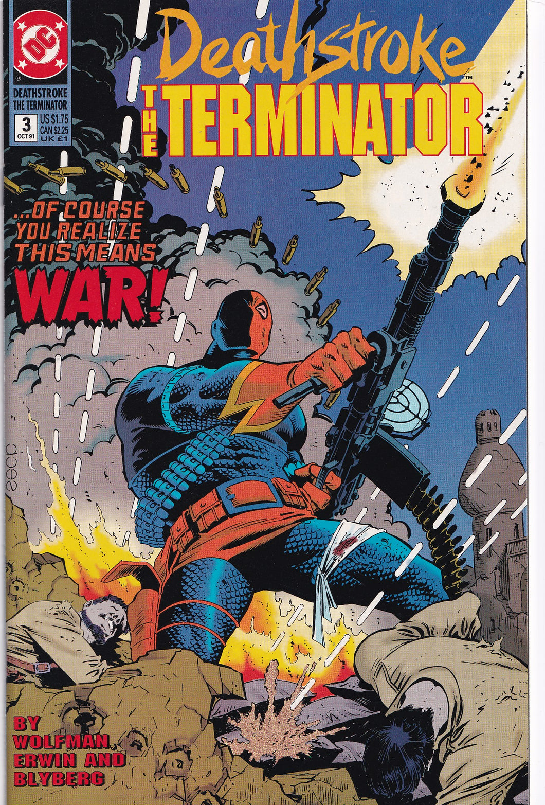 DEATHSTROKE: THE TERMINATOR #3 (MIKE ZECK COVER) COMIC BOOK ~ DC