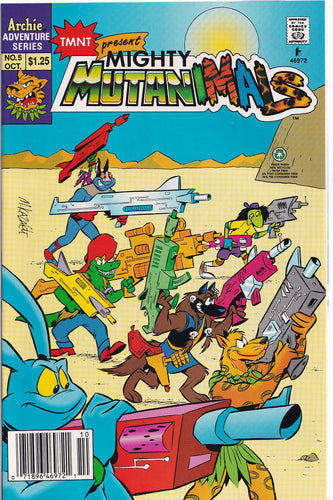 TMNT PRESENTS: MIGHTY MUTANIMALS #5 (1992)(RARE) COMIC BOOK ~ Archie Comics