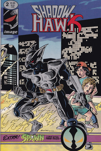 SHADOWHAWK #2 (SILVER INK COVER)(1992) COMIC BOOK ~ Image Comics
