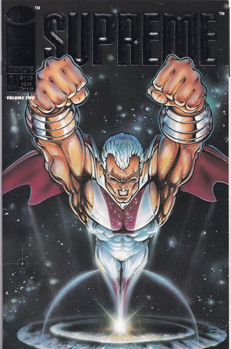 SUPREME #1 (SILVER FOIL EMBOSSED VARIANT)(1992) COMIC BOOK ~ Image Comics