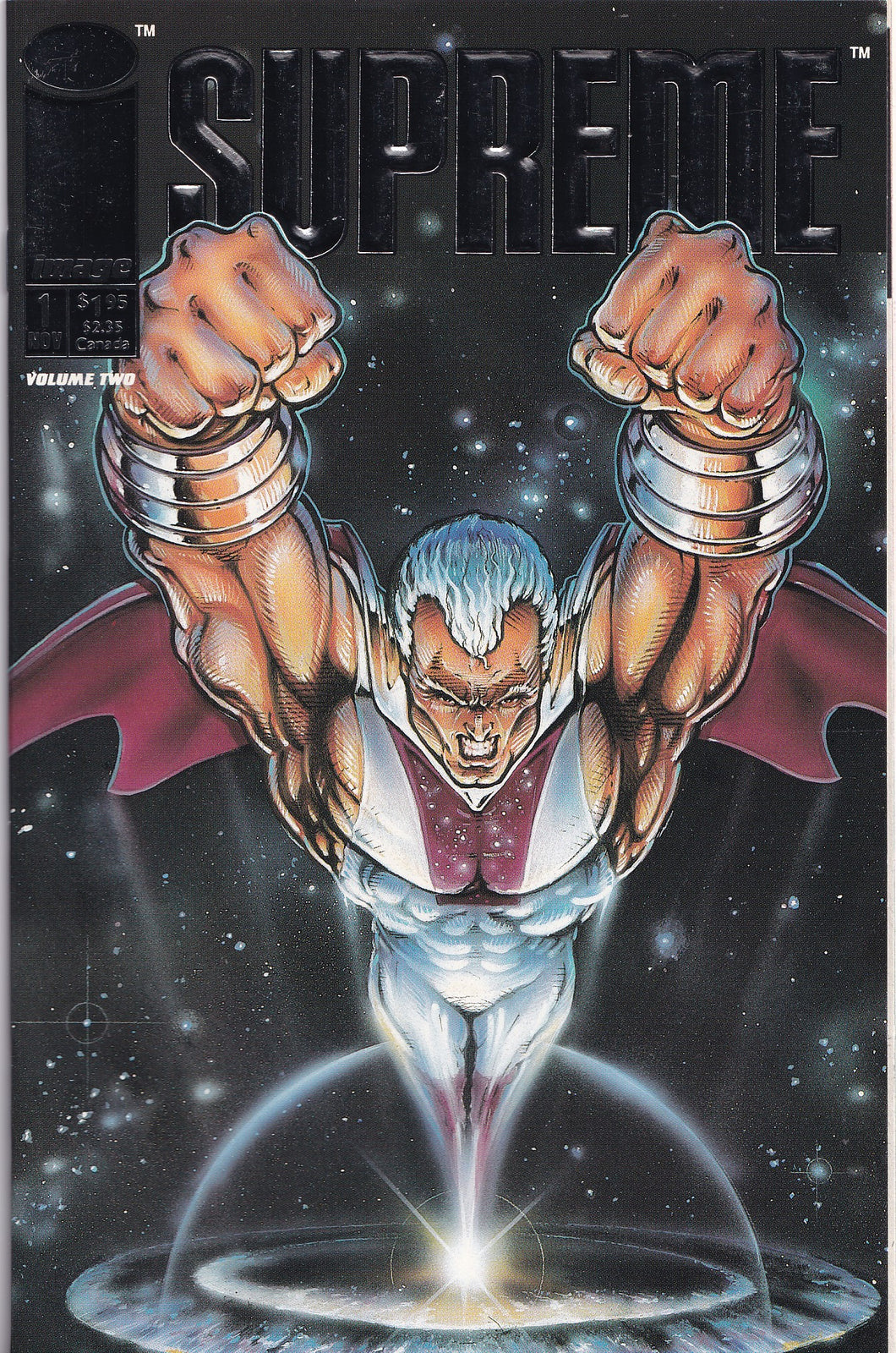 SUPREME #1 (SILVER FOIL EMBOSSED VARIANT)(1992) COMIC BOOK ~ Image Comics