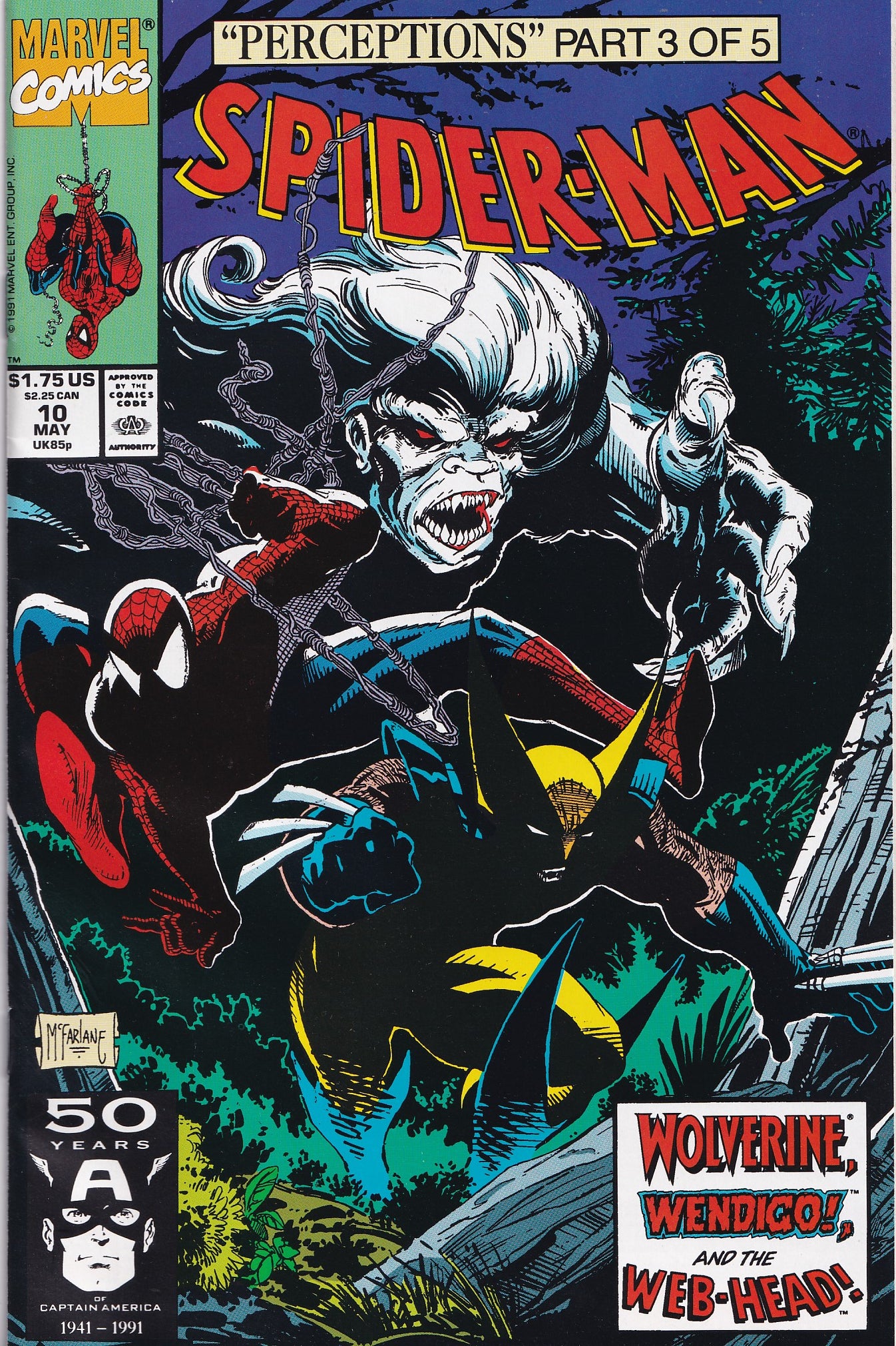 SPIDER-MAN #10 (1991)(TODD MCFARLANE ART) COMIC BOOK ~ Marvel Comics