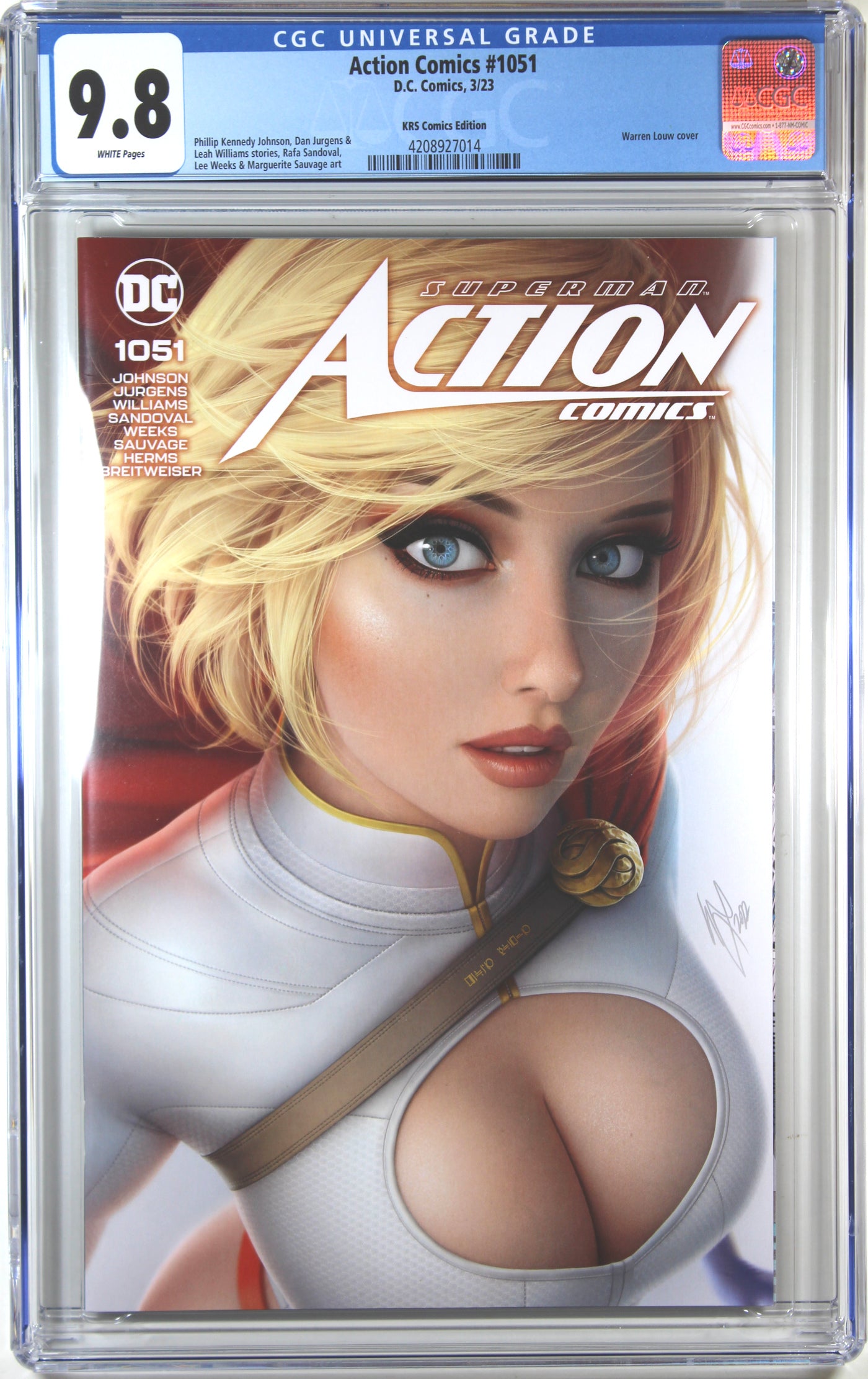 ACTION COMICS #1051 (WARREN LOUW EXCLUSIVE VARIANT)(2023) ~ CGC Graded 9.8