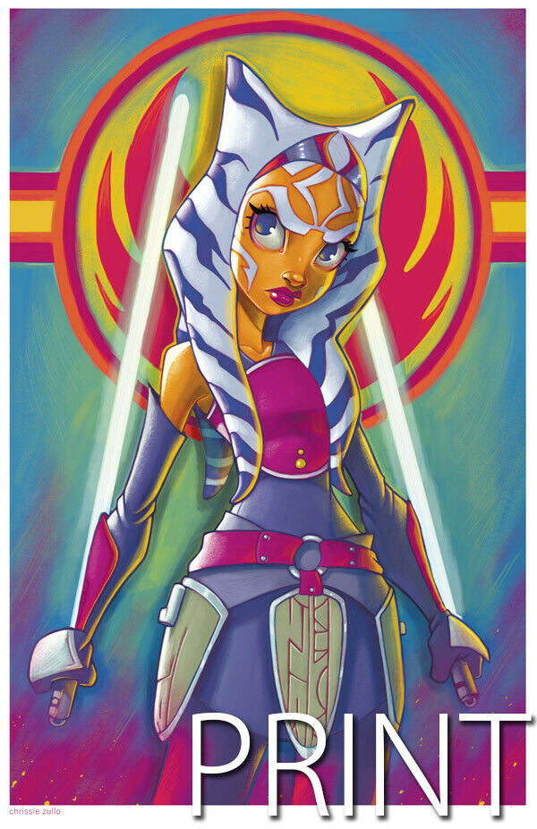 STAR WARS AHSOKA ART PRINT ~ Signed by Chrissie Zullo ~ 11" x 17"