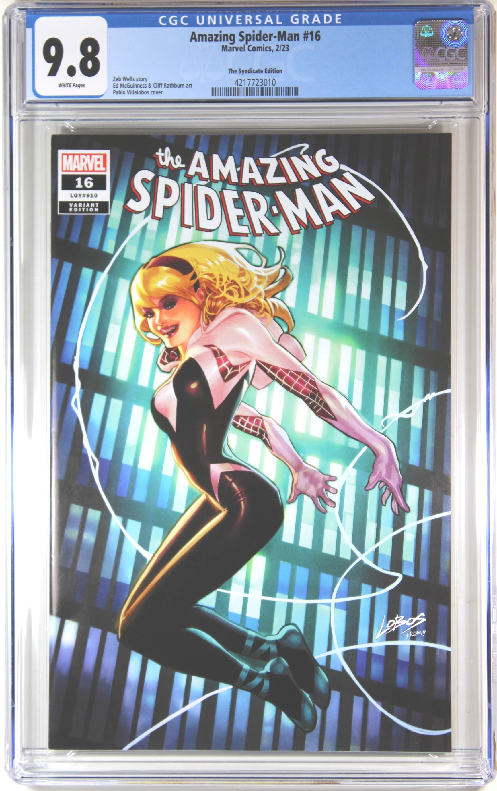 AMAZING SPIDER-MAN #16 (PABLO "LOBOS" VILLALOBOS EXCLUSIVE VARIANT) ~ CGC GRADED 9.8