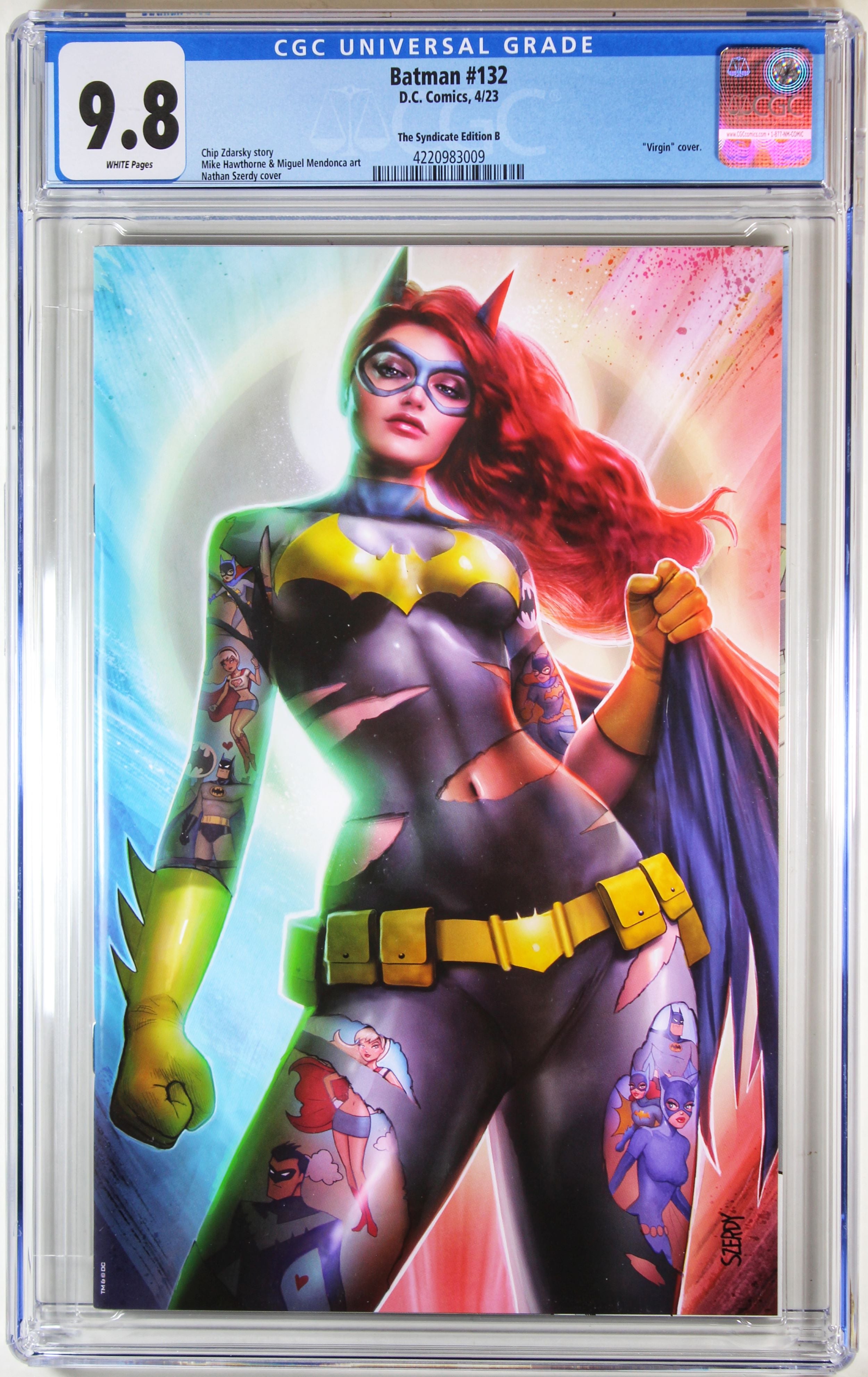 BATMAN #132 (NATHAN SZERDY EXCLUSIVE BATGIRL TATTOO VIRGIN VARIANT)(2023) COMIC BOOK ~ CGC Graded 9.8 NM/M