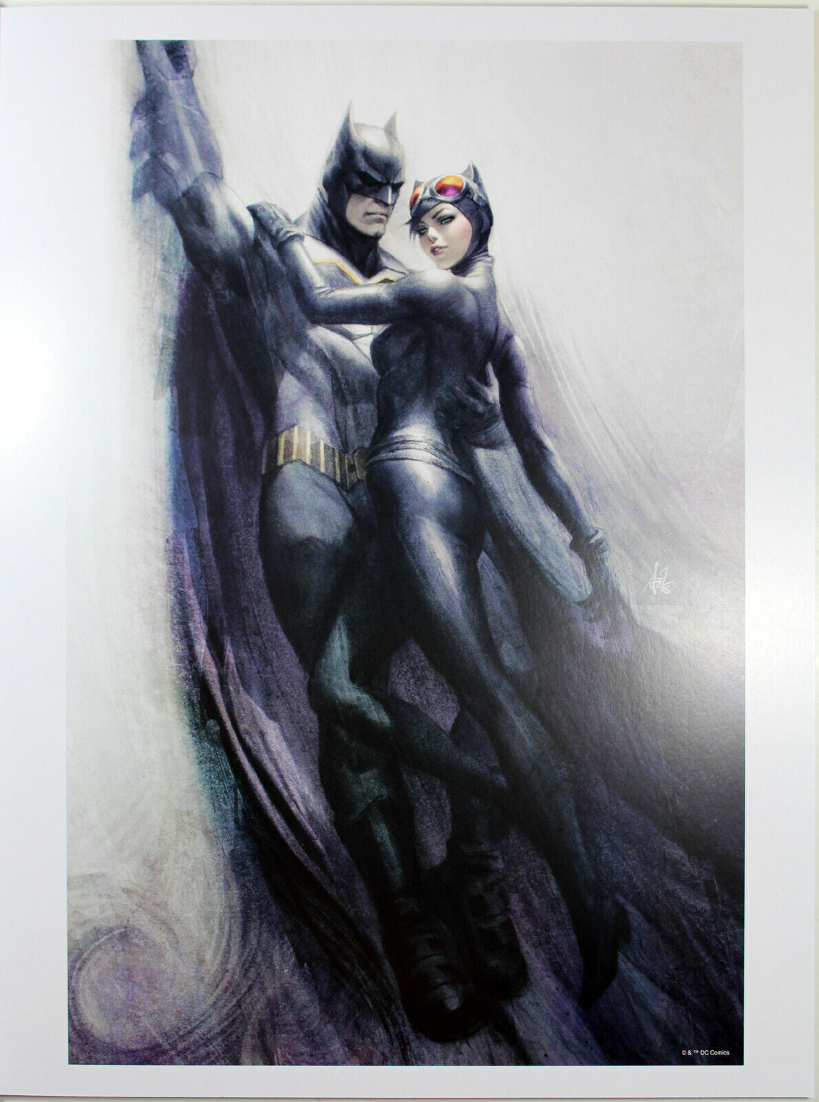 BATMAN #49 ART PRINT by Stanley "Artgerm" Lau ~ 12" x 16" ~ Great Condition