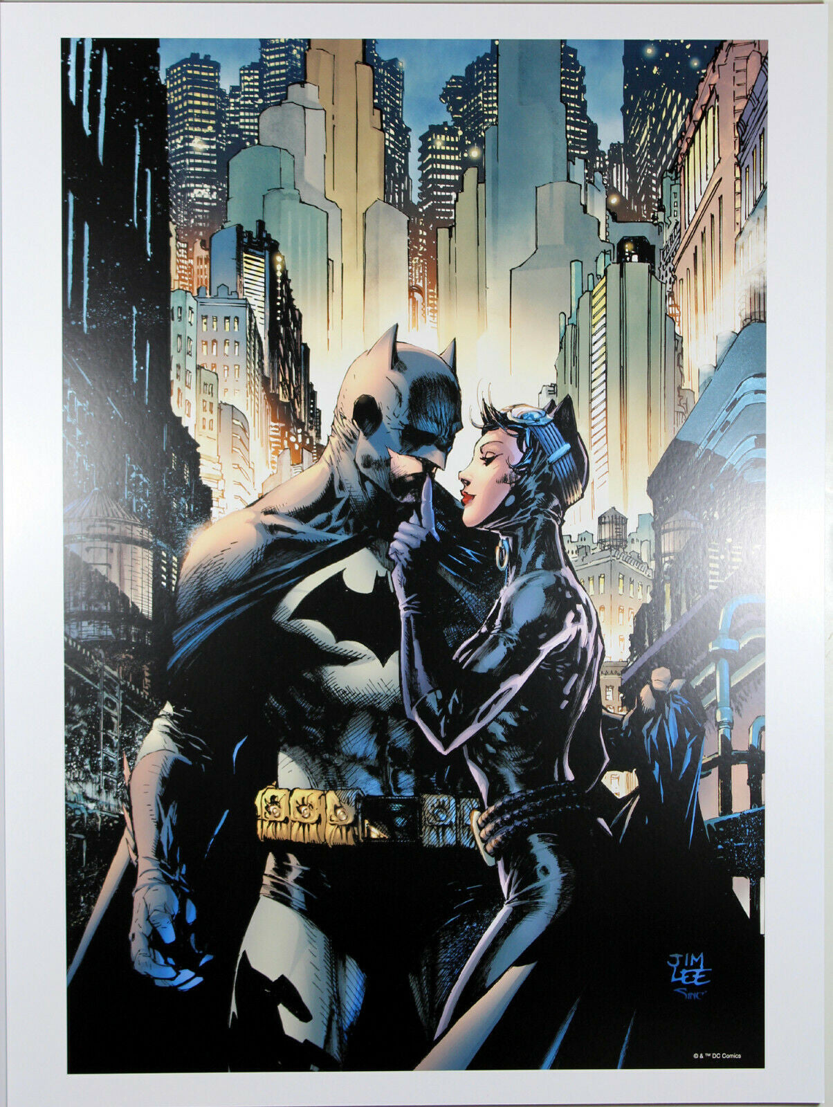 BATMAN: HUSH 15TH ANNIVERSARY ART PRINT by Jim Lee ~ 12" x 16" ~ Great Condition